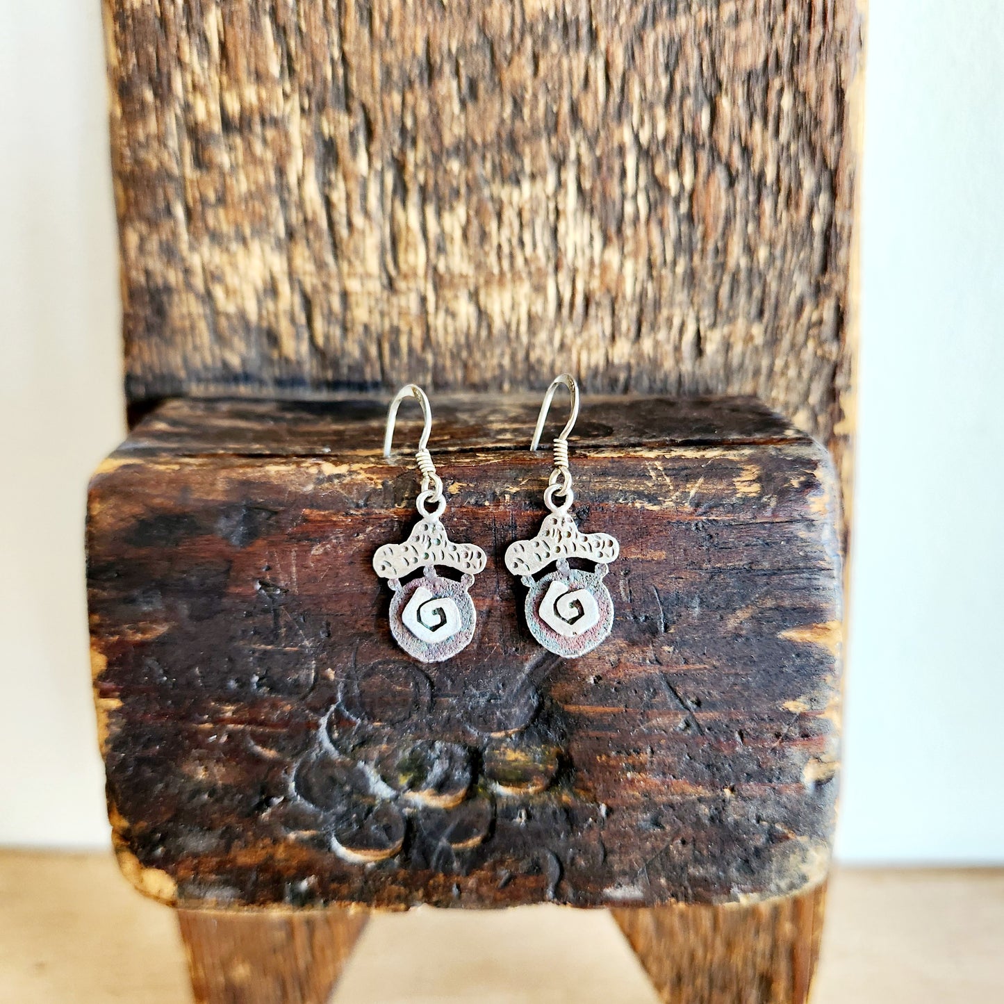 Silver Spiral Earrings