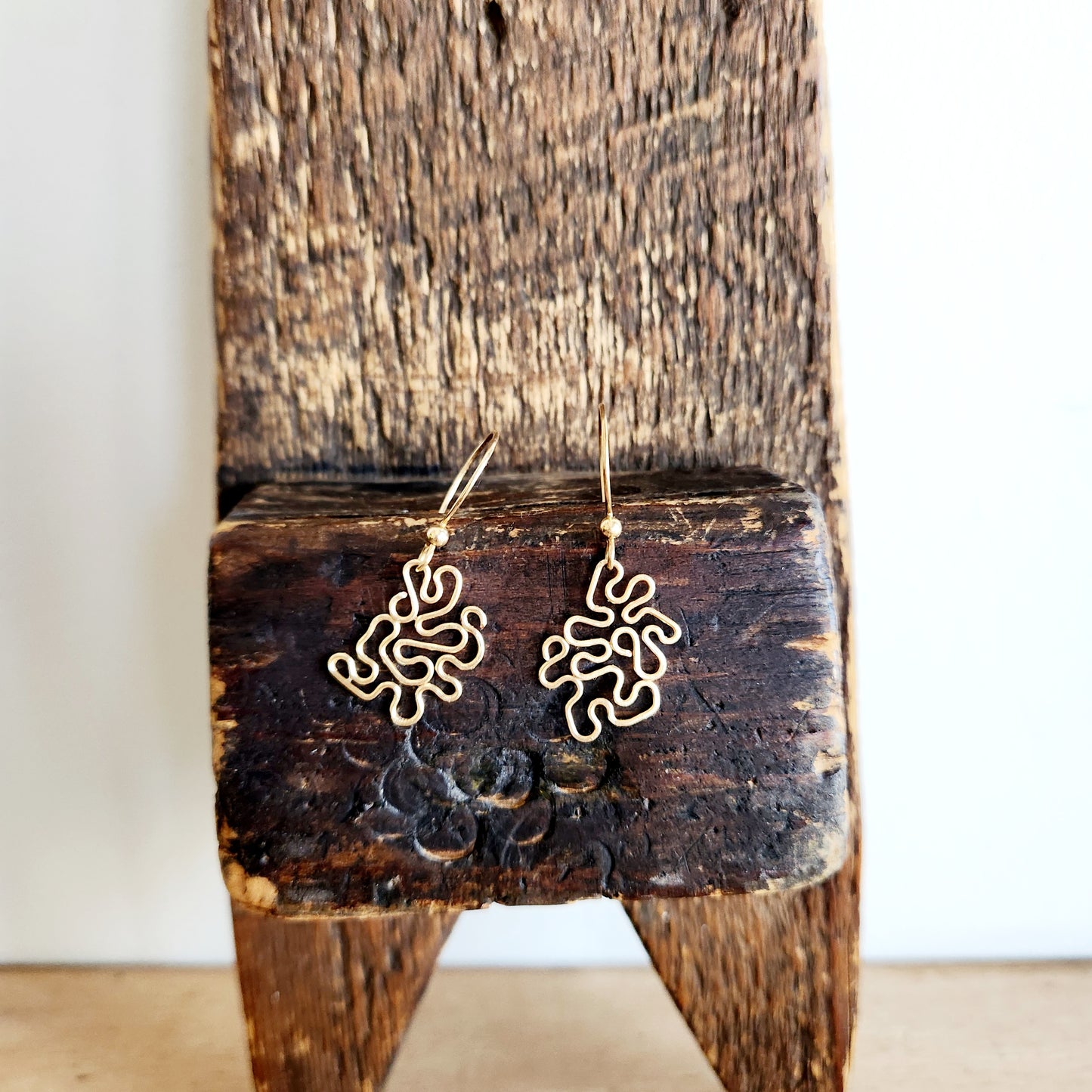 Goldtone Squiggle Earrings
