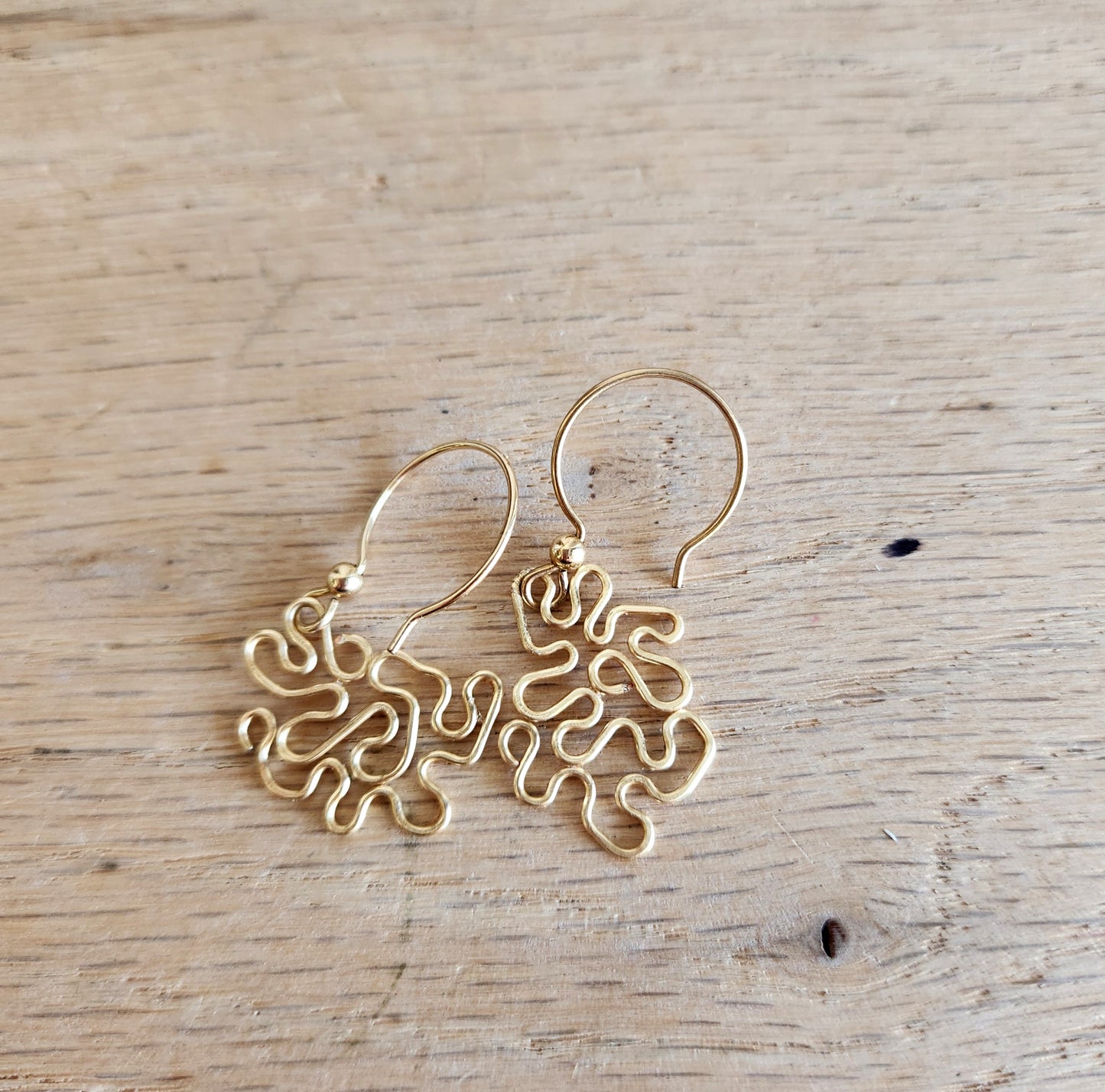Goldtone Squiggle Earrings