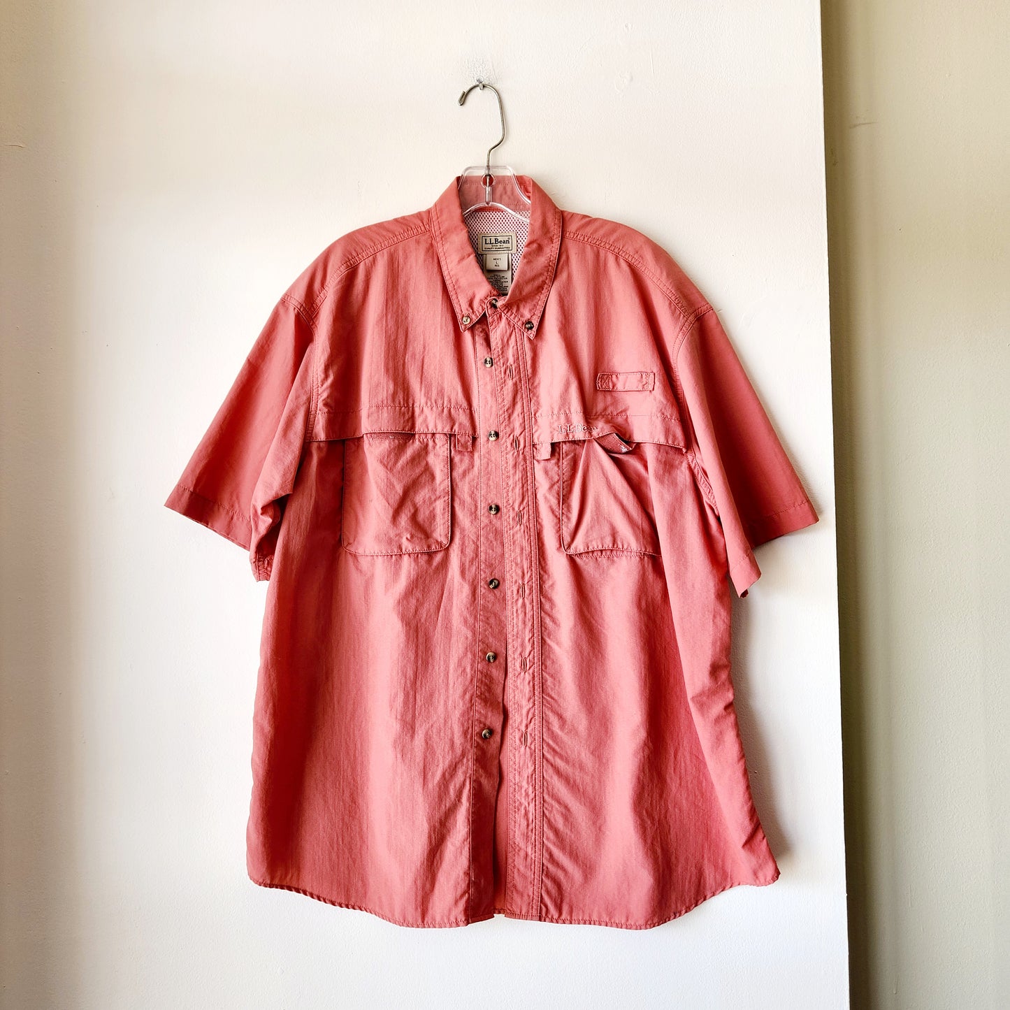 LL Bean Button Up Shirt with Back Vent - L