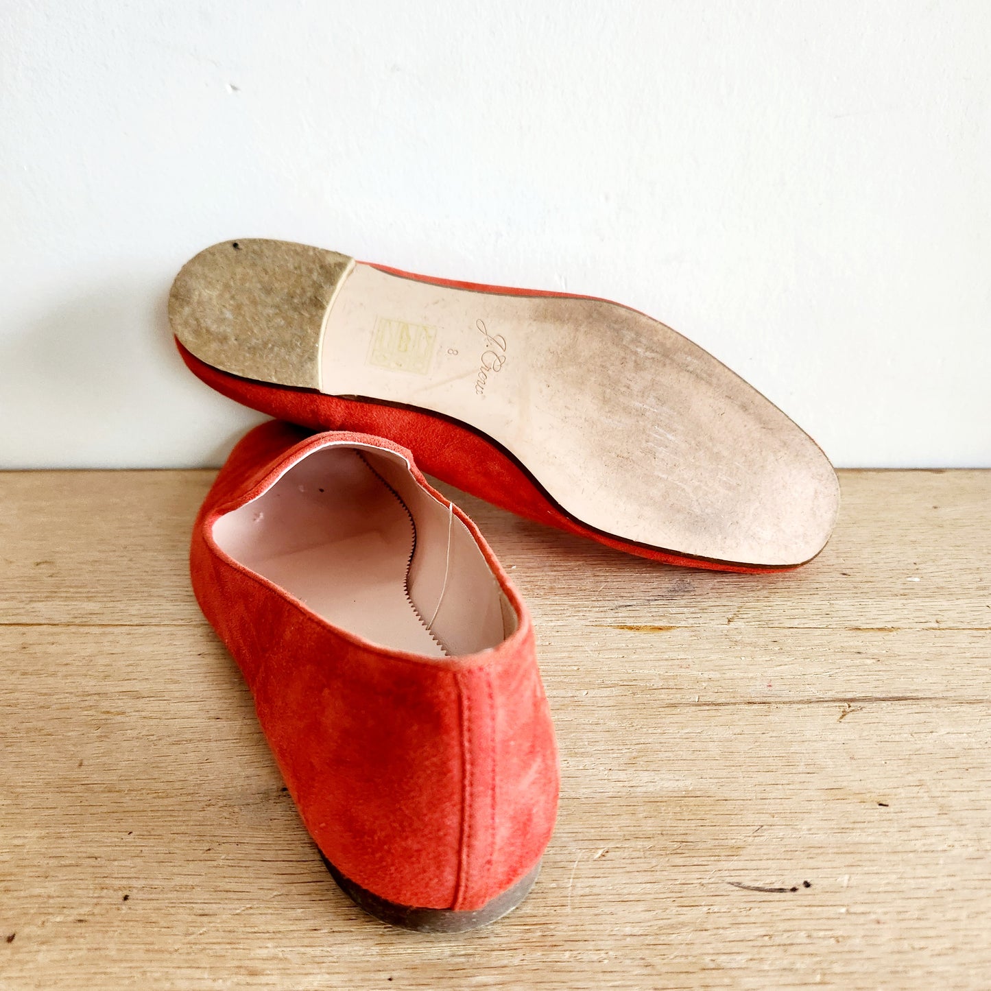 J Crew Suede Flats - size 8