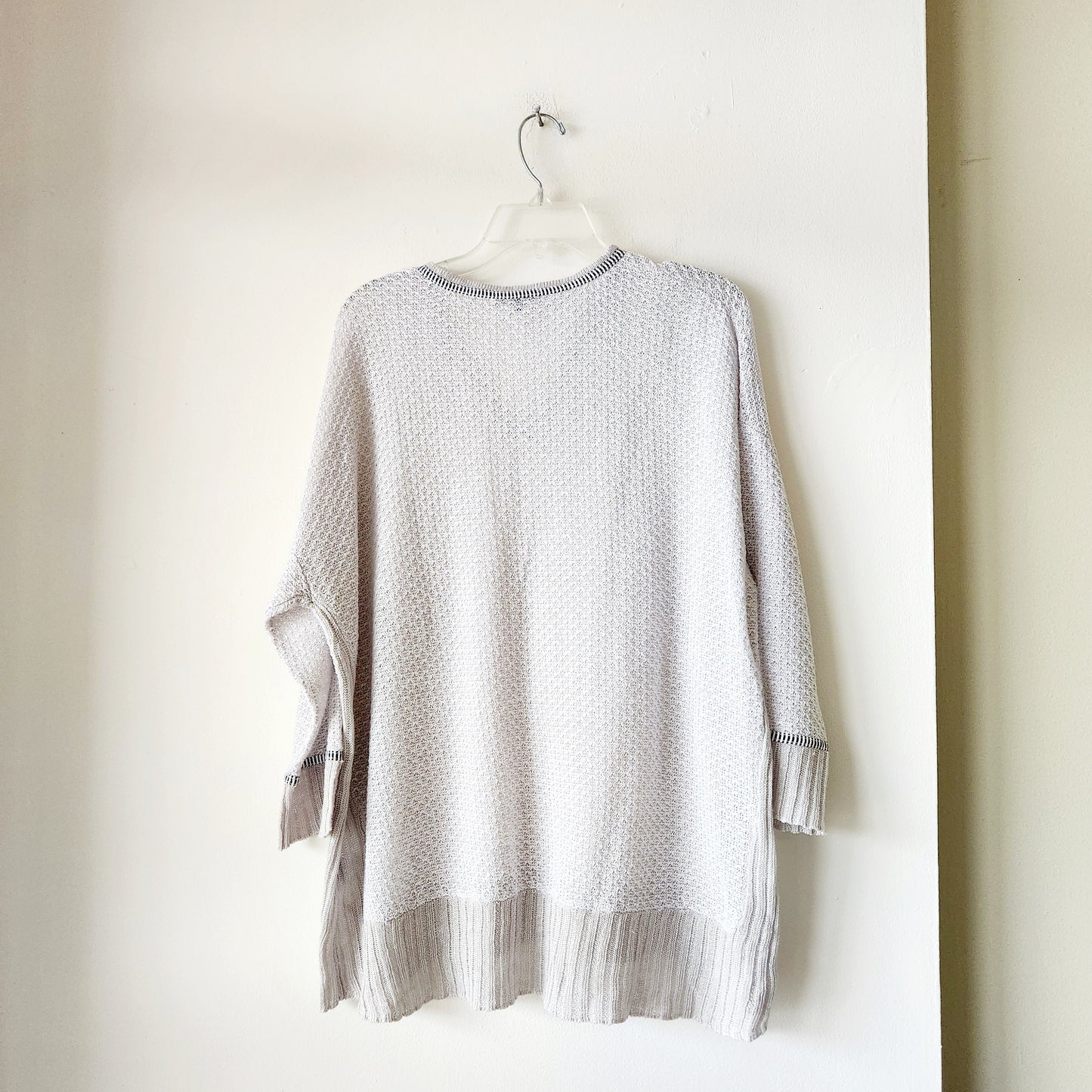 G & C 100% Linen Open Knit Oversized Sweater - L