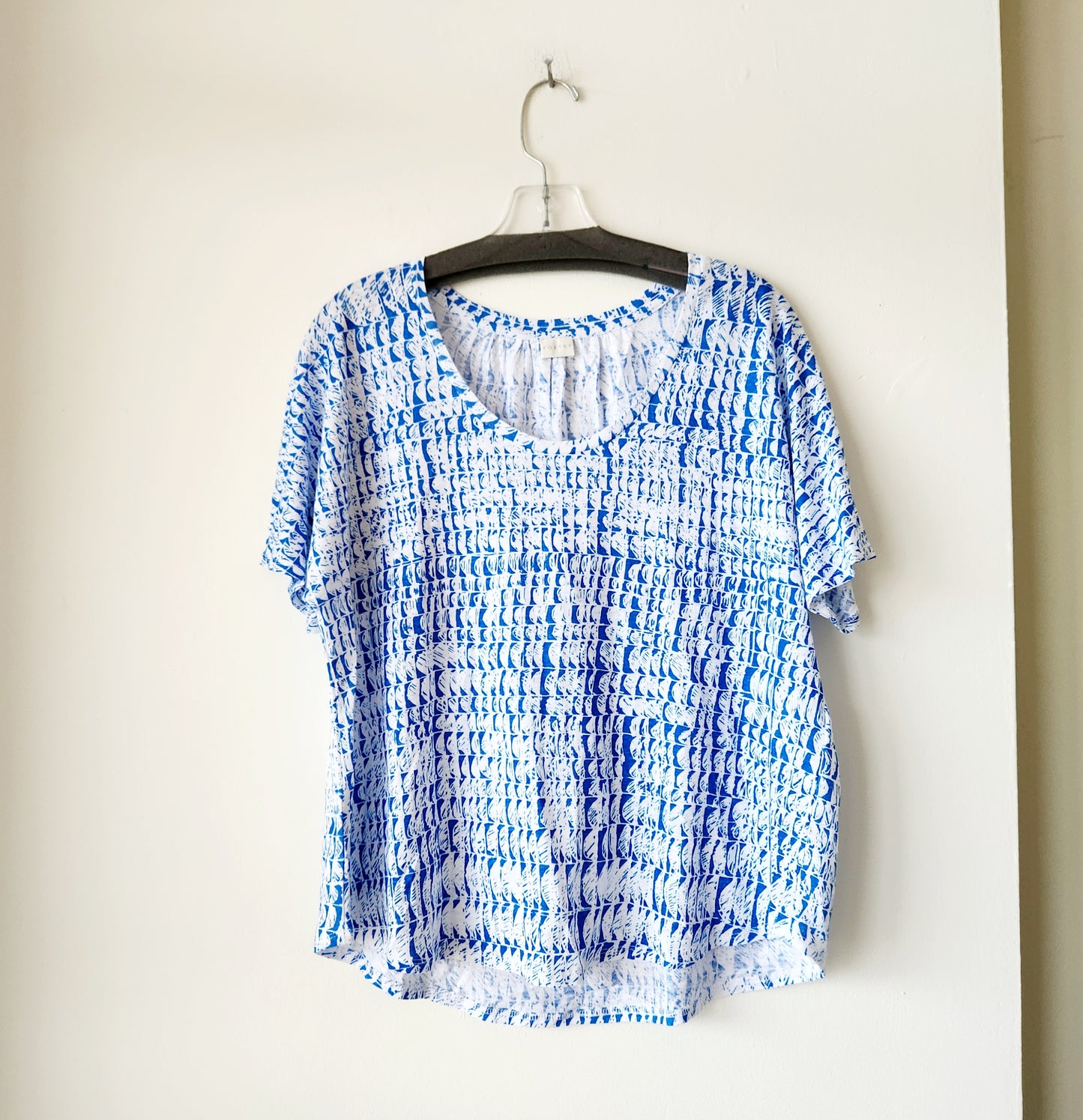 Poetry 100% Linen Swing Tee with Back Pleat - size 8