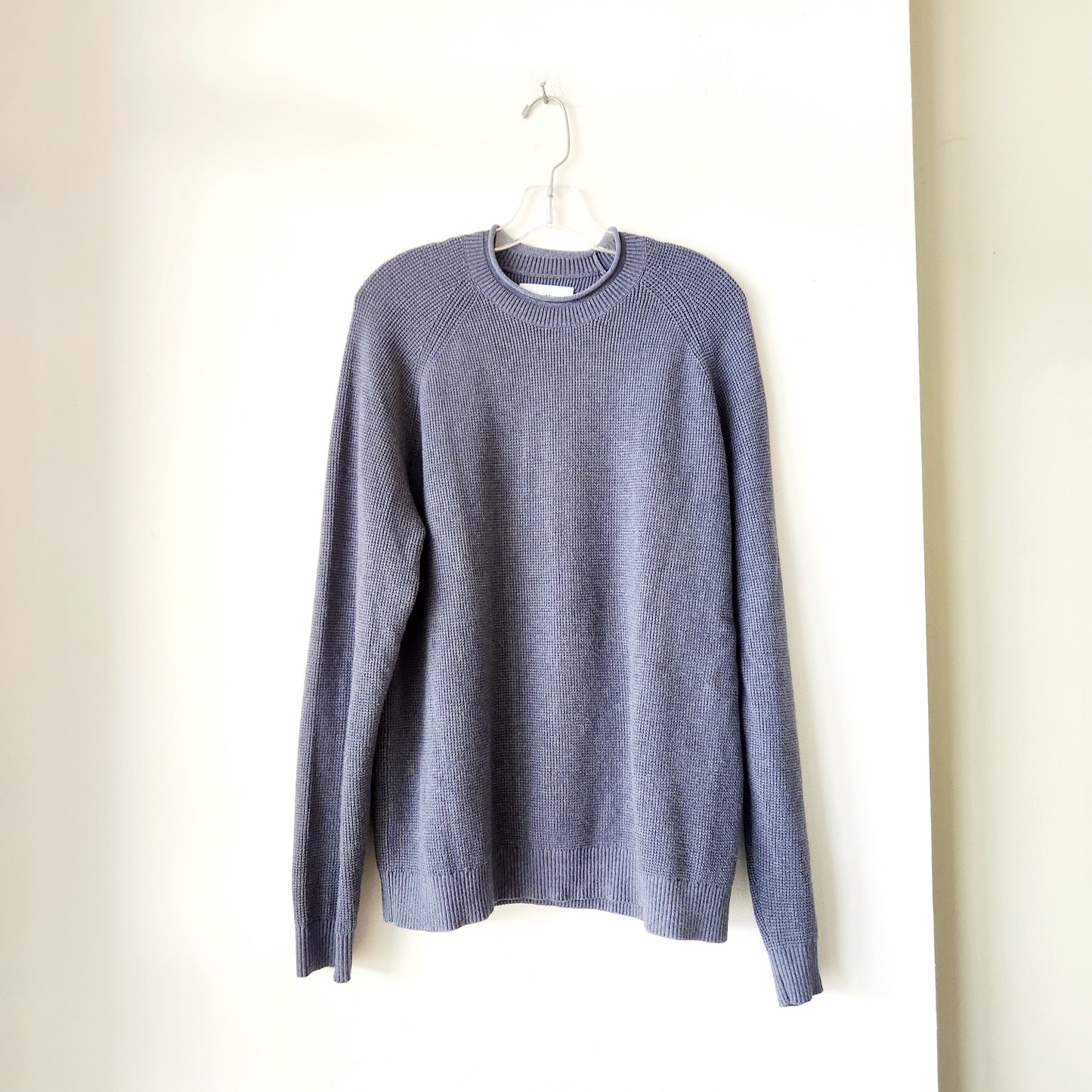 Ministry of Supply Waffle Pullover Sweater with Rolled Collar - M