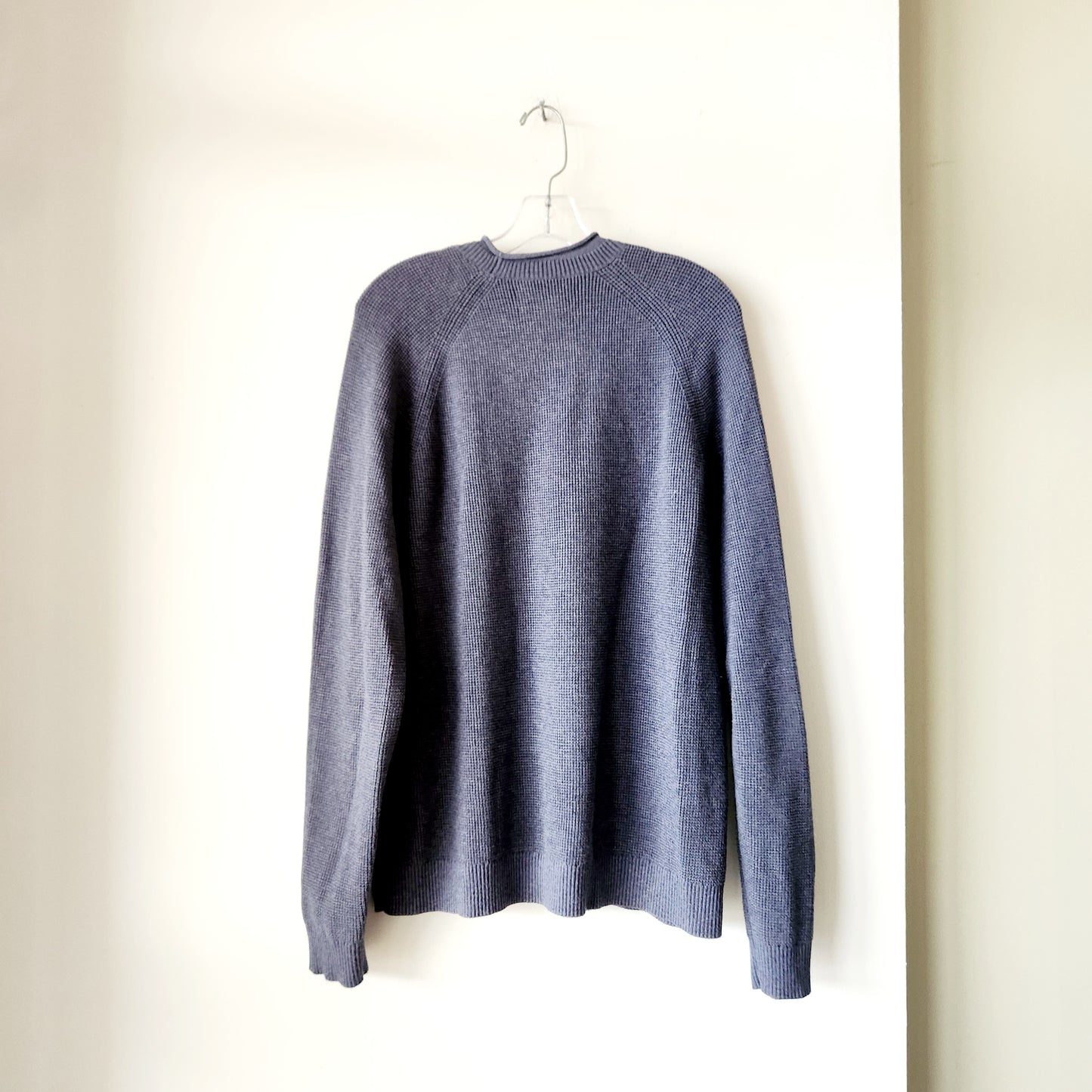 Ministry of Supply Waffle Pullover Sweater with Rolled Collar - M