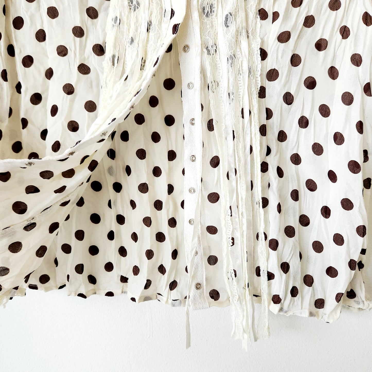 Jaipur Polka-dot Top with Ribbon Details - M