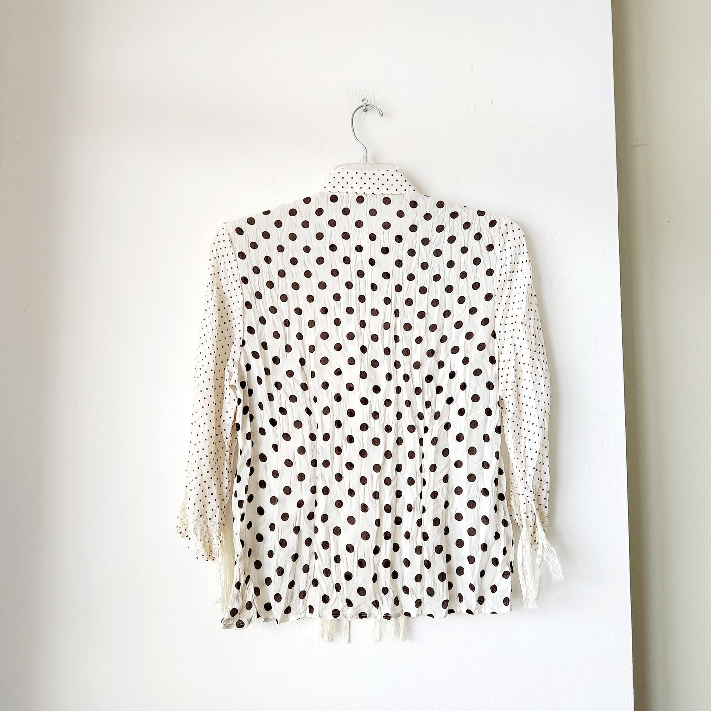 Jaipur Polka-dot Top with Ribbon Details - M