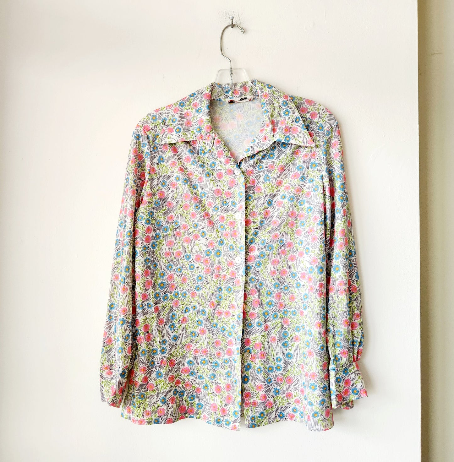 Vintage Peck & Peck Floral Button Up Top - approx S