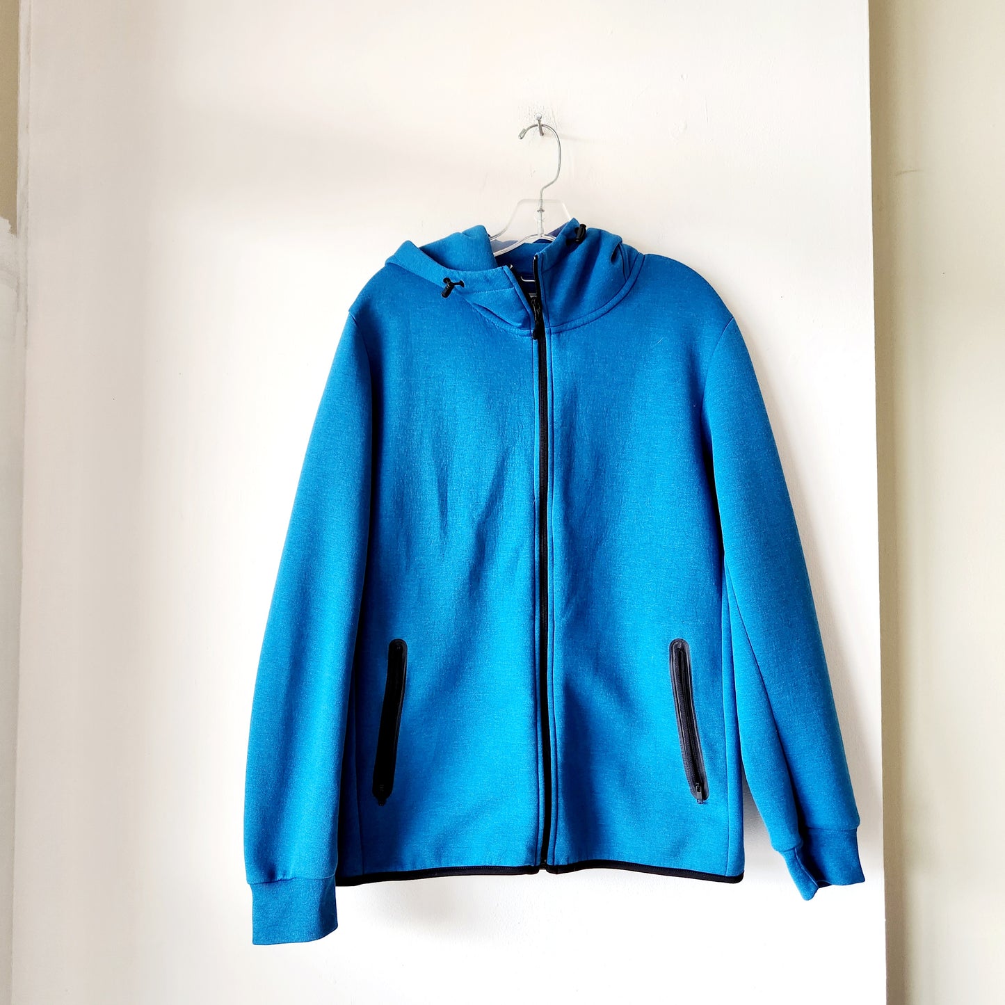 Uniqlo Bright Blue Zip Up Hoodie Jacket - Men's L