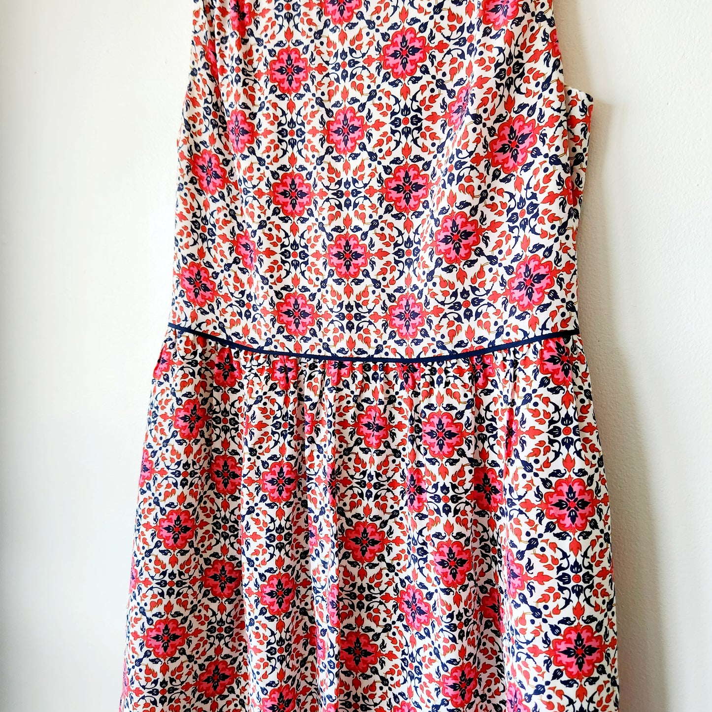 J Crew 100% Silk Pattern Sleeveless Dress - size 8