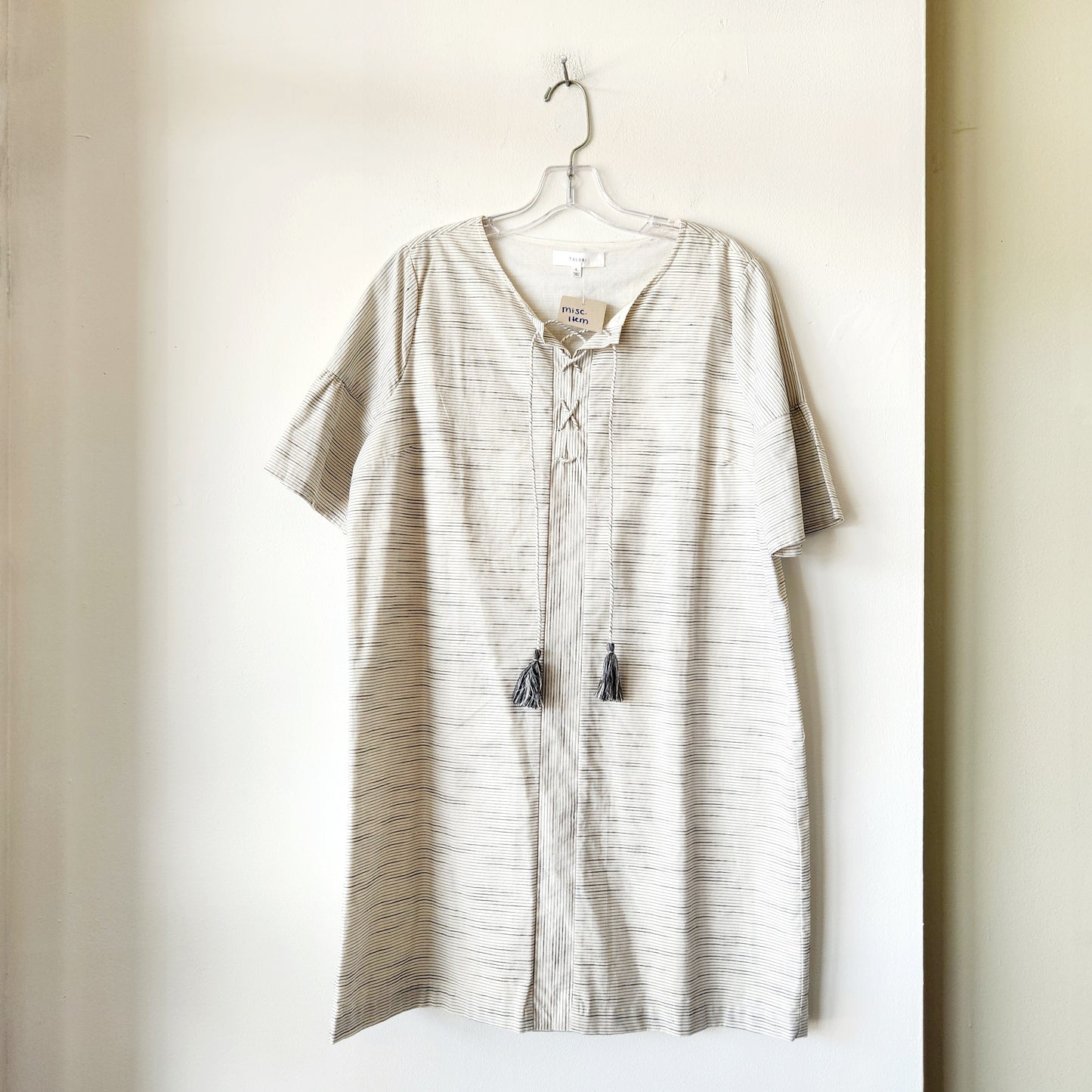 Talori Dress with Tie Neckline - L - New