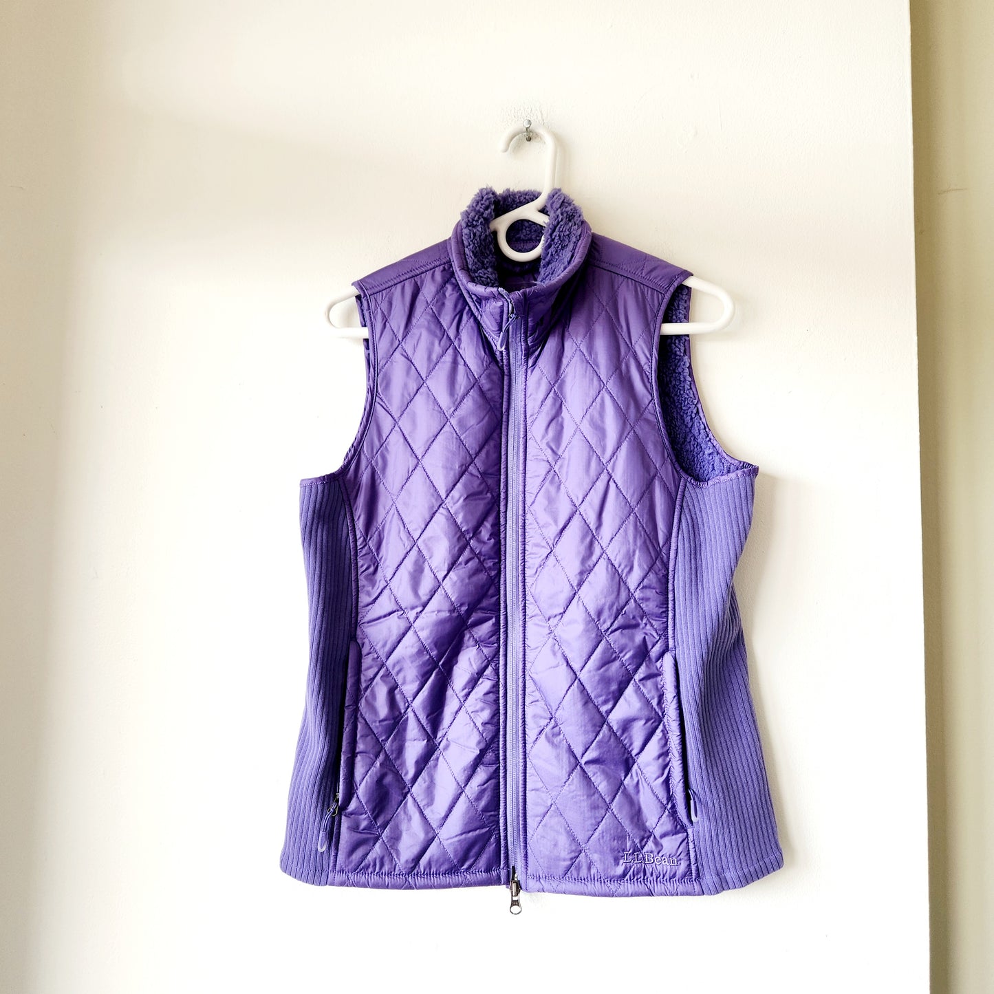LL Bean Quilted Vest with Cozy Interior - S
