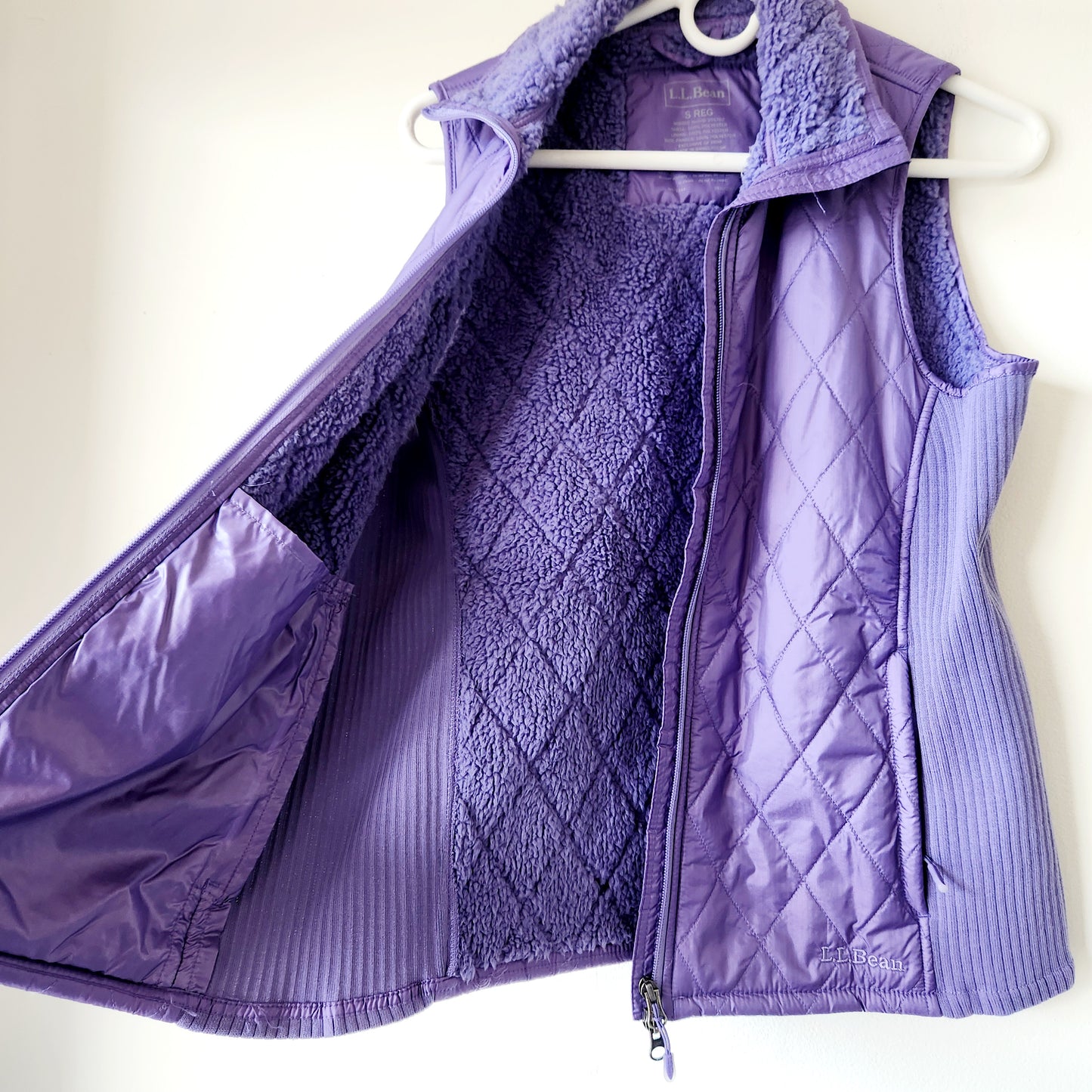 LL Bean Quilted Vest with Cozy Interior - S