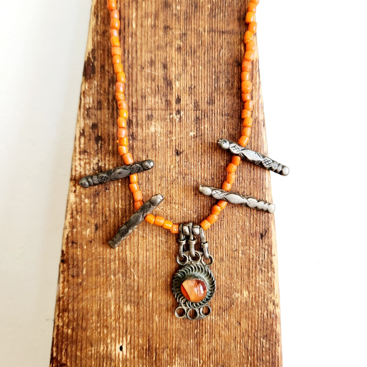 Unique Bead & Metal Necklace