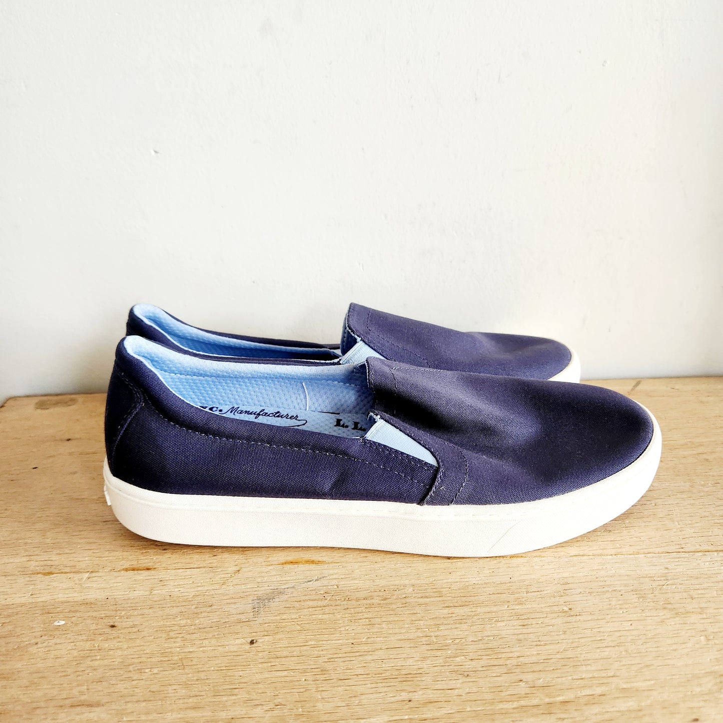 LL Bean Navy Slip On Sneakers - size 10M