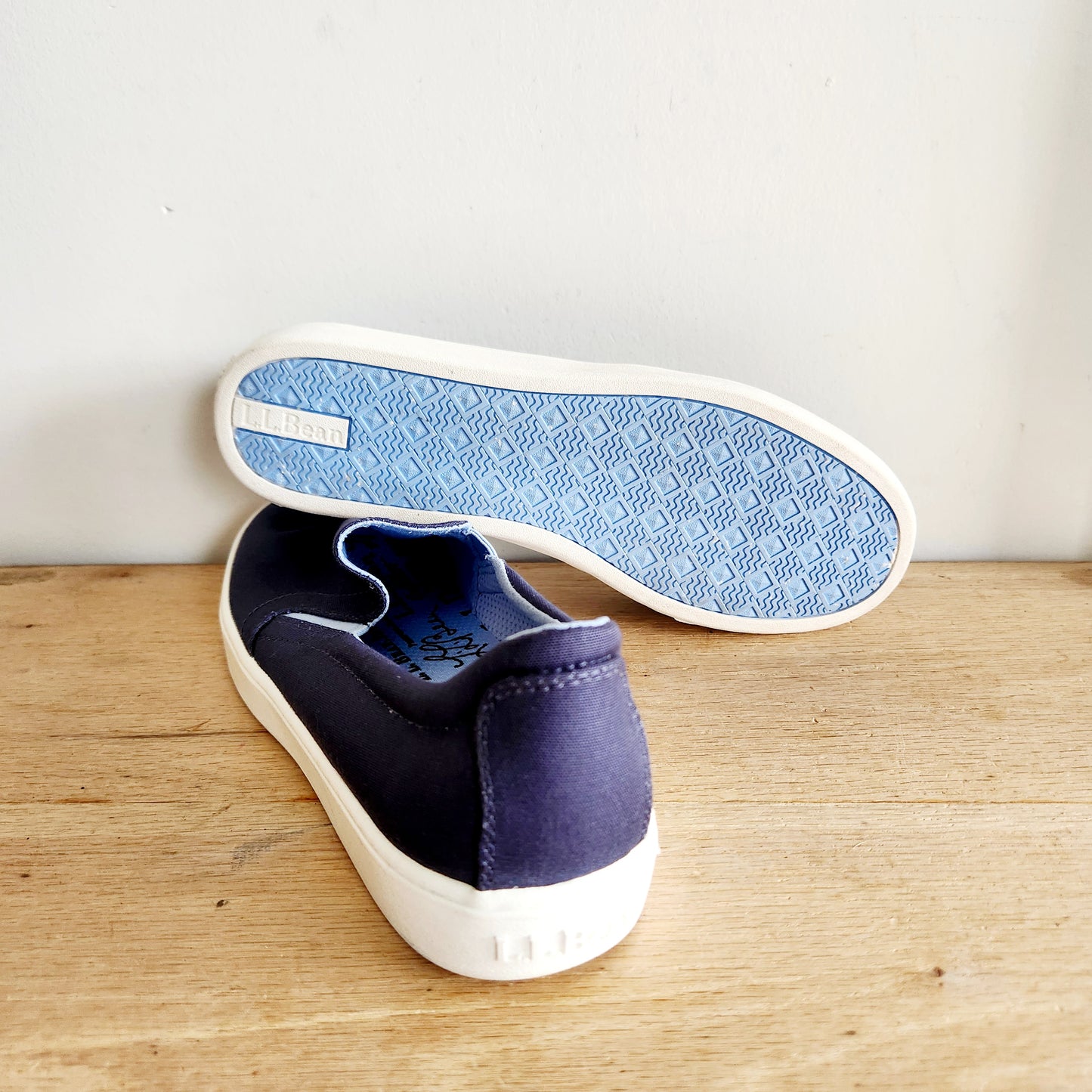 LL Bean Navy Slip On Sneakers - size 10M