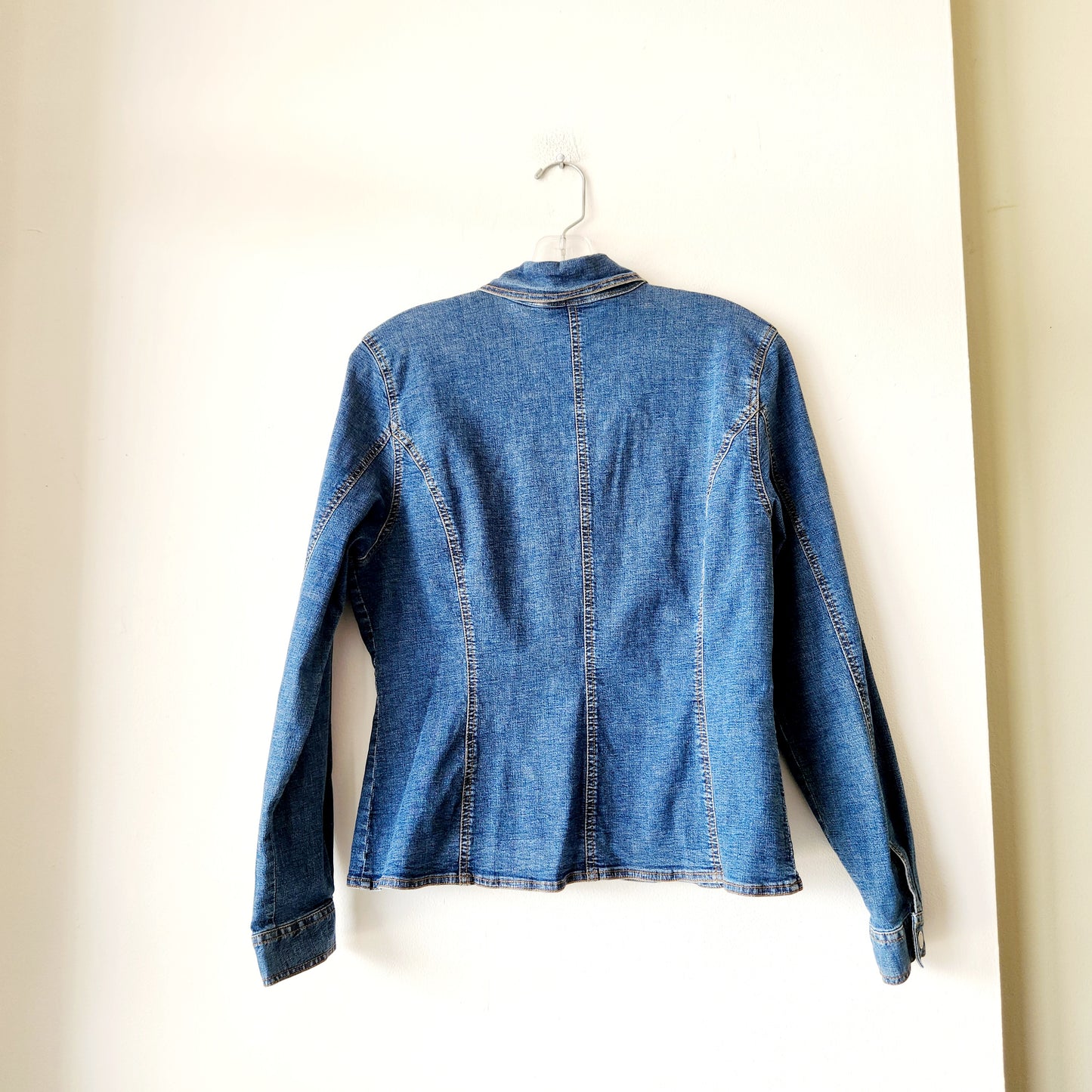 Vintage 90s Ann Taylor 100% Cotton Slim Fit Denim Shirt - L