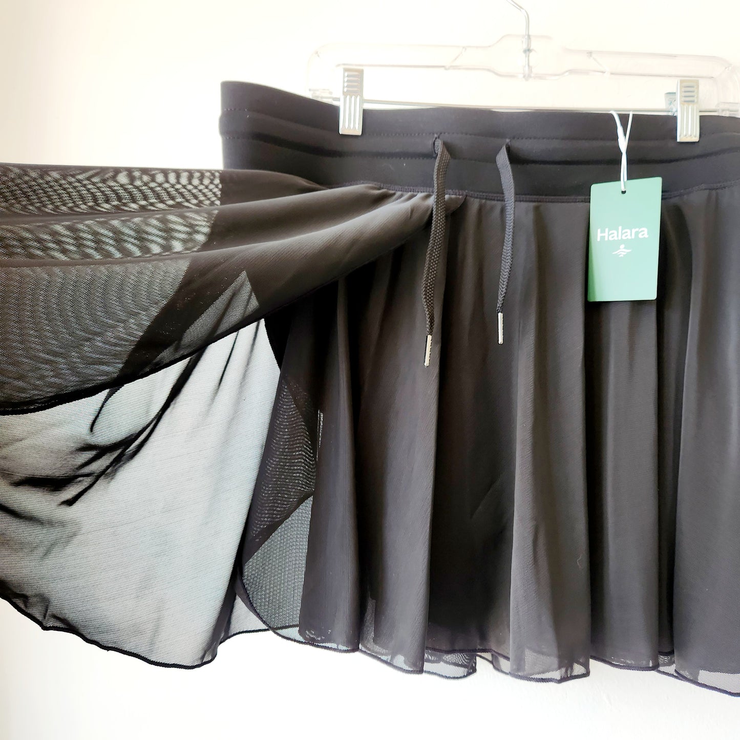 Halara Black Active Skort With Sheer Skirt - XL - New