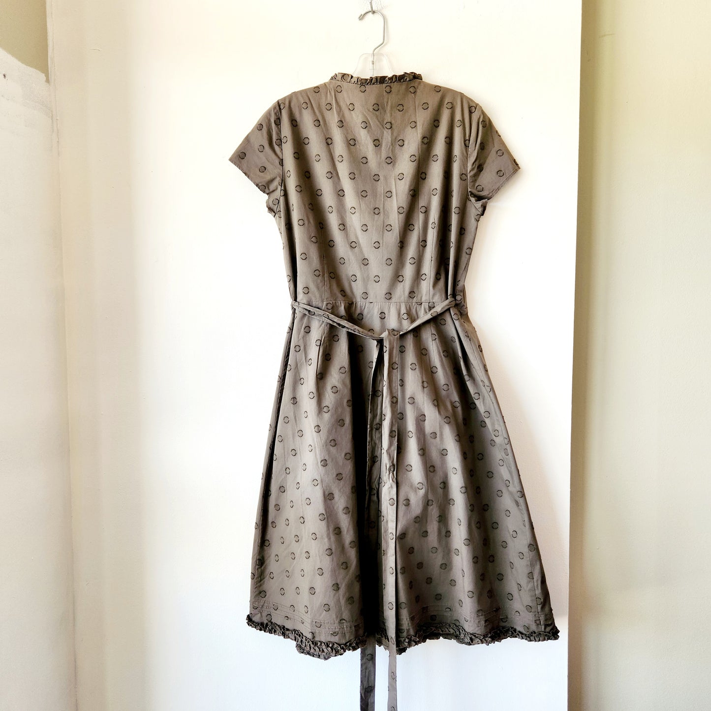 Boden 100% Cotton Eyelet Wrap Dress - size 14R