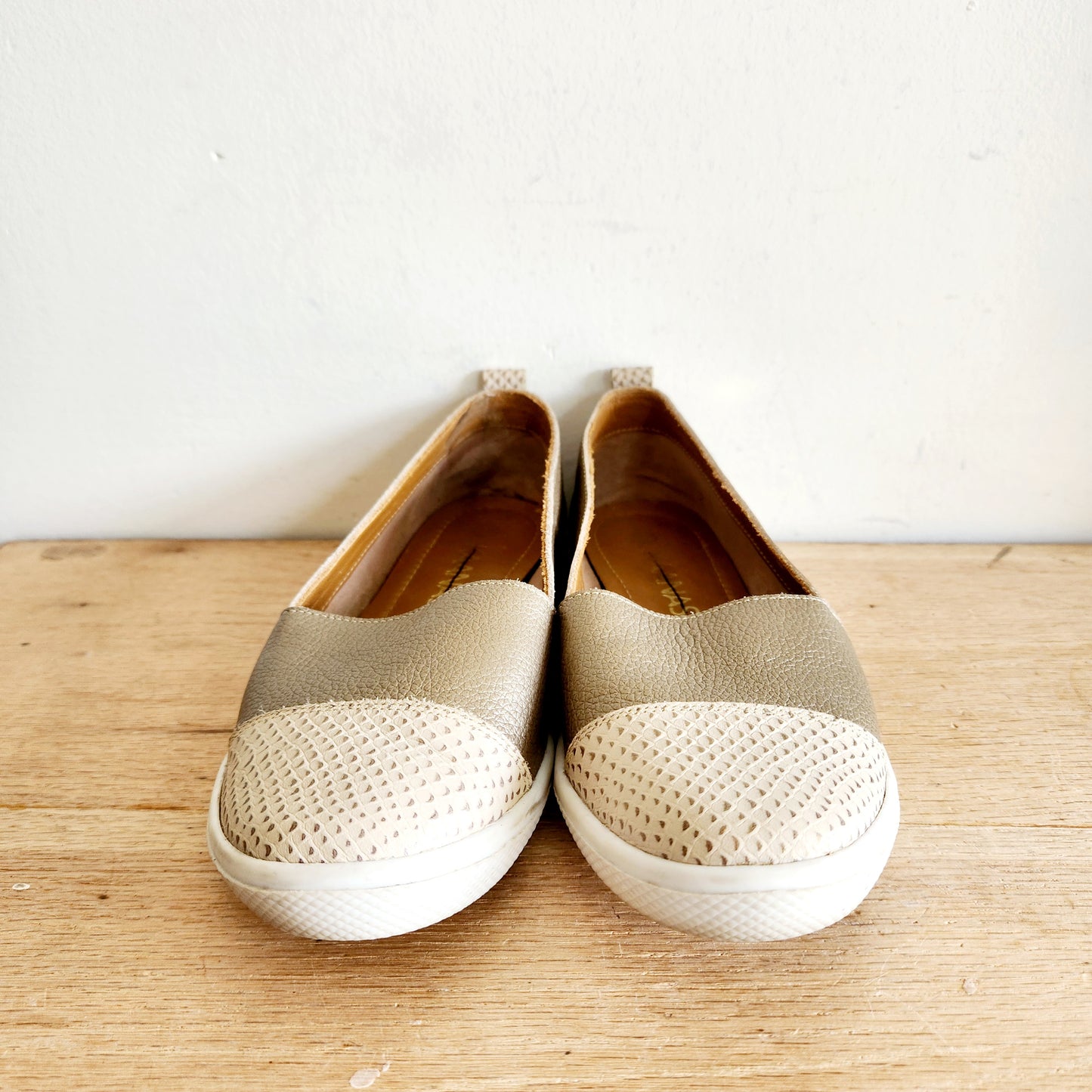 Kaanas Metallic Slip Ons - size 37
