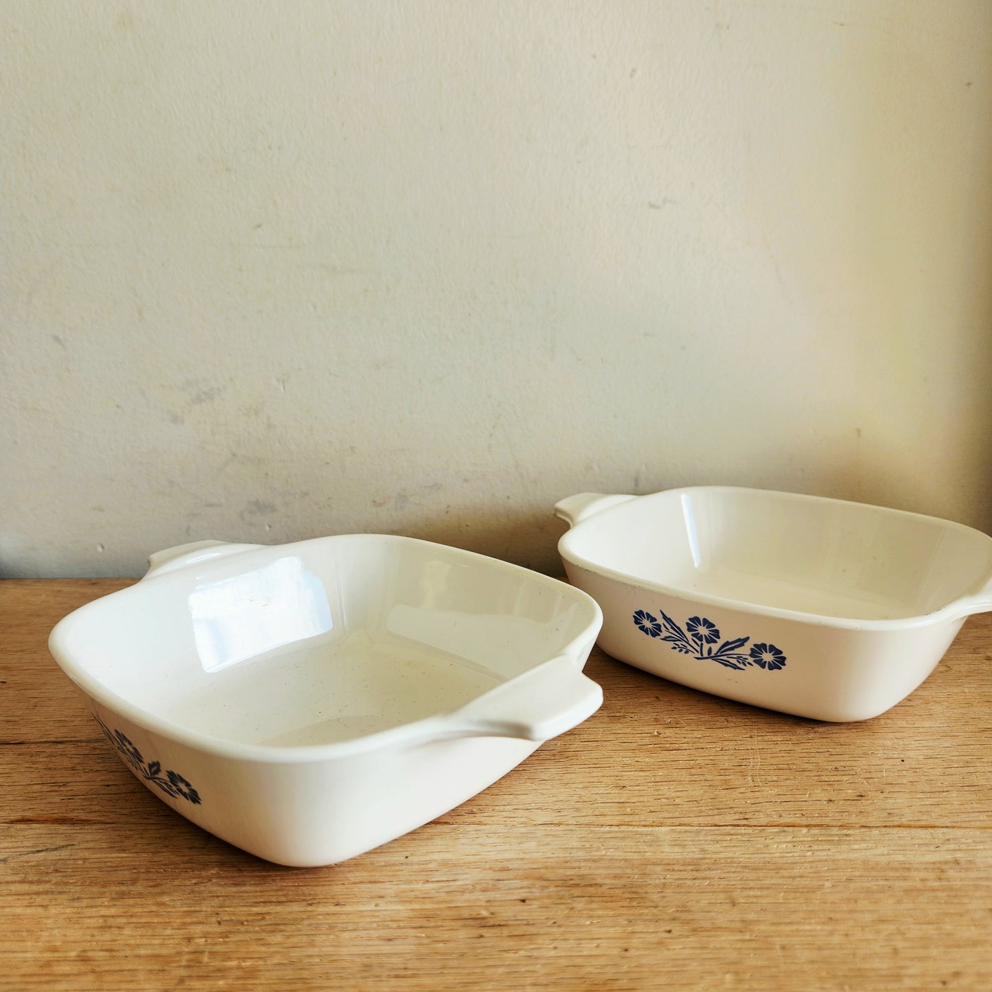 Vintage Corningware Blue Cornflower Dishes Set of 2 Small SizesP-41