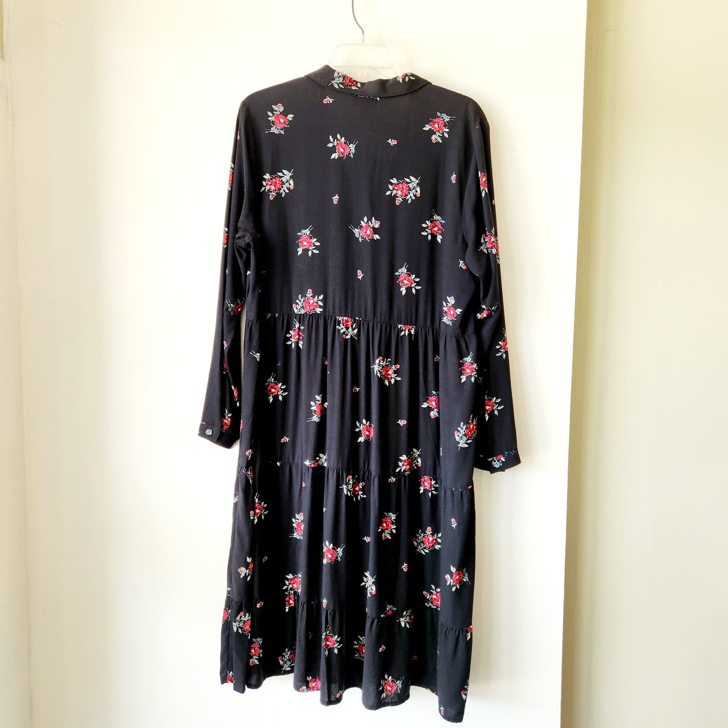 J Jill Black Rosebud Print Dress - L Petite - New
