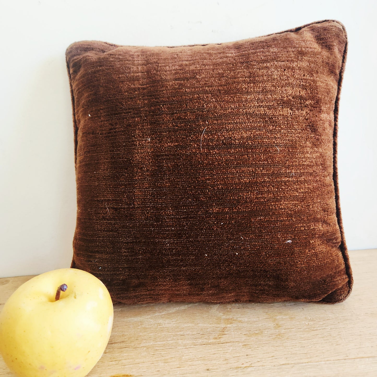 Vintage 1974 Signed Needlepoint Decorative Pillow 10"
