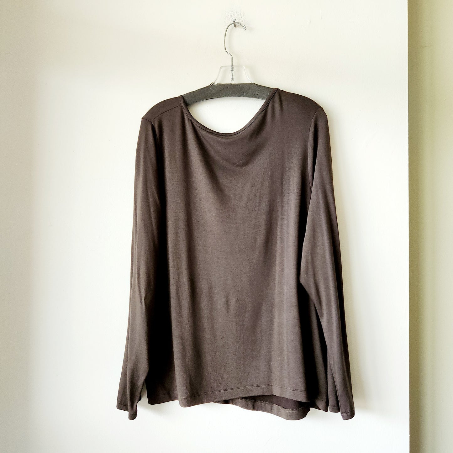 Vince. Soft Brown Jersey Top - XXL