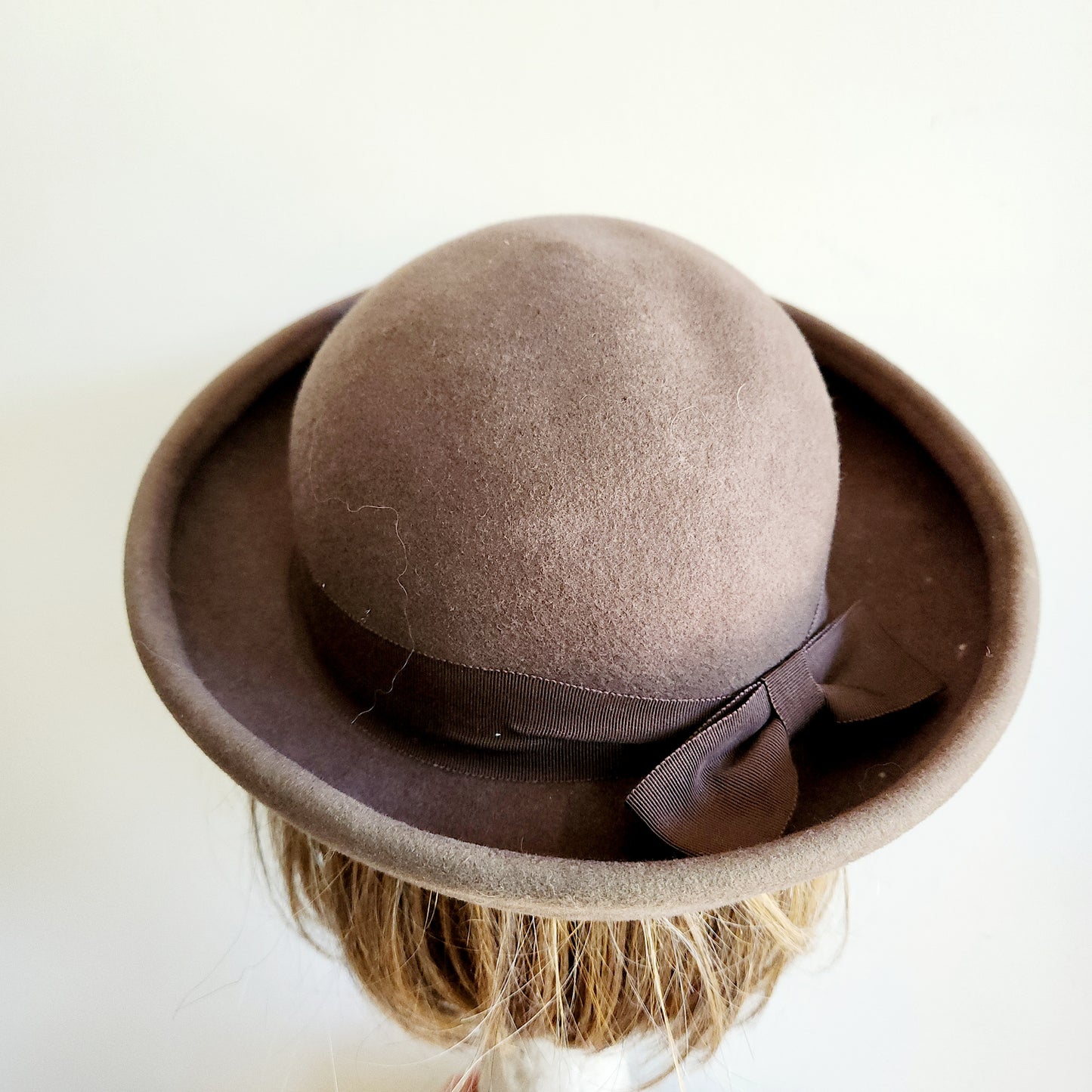 Vintage Hat with Rolled Brim