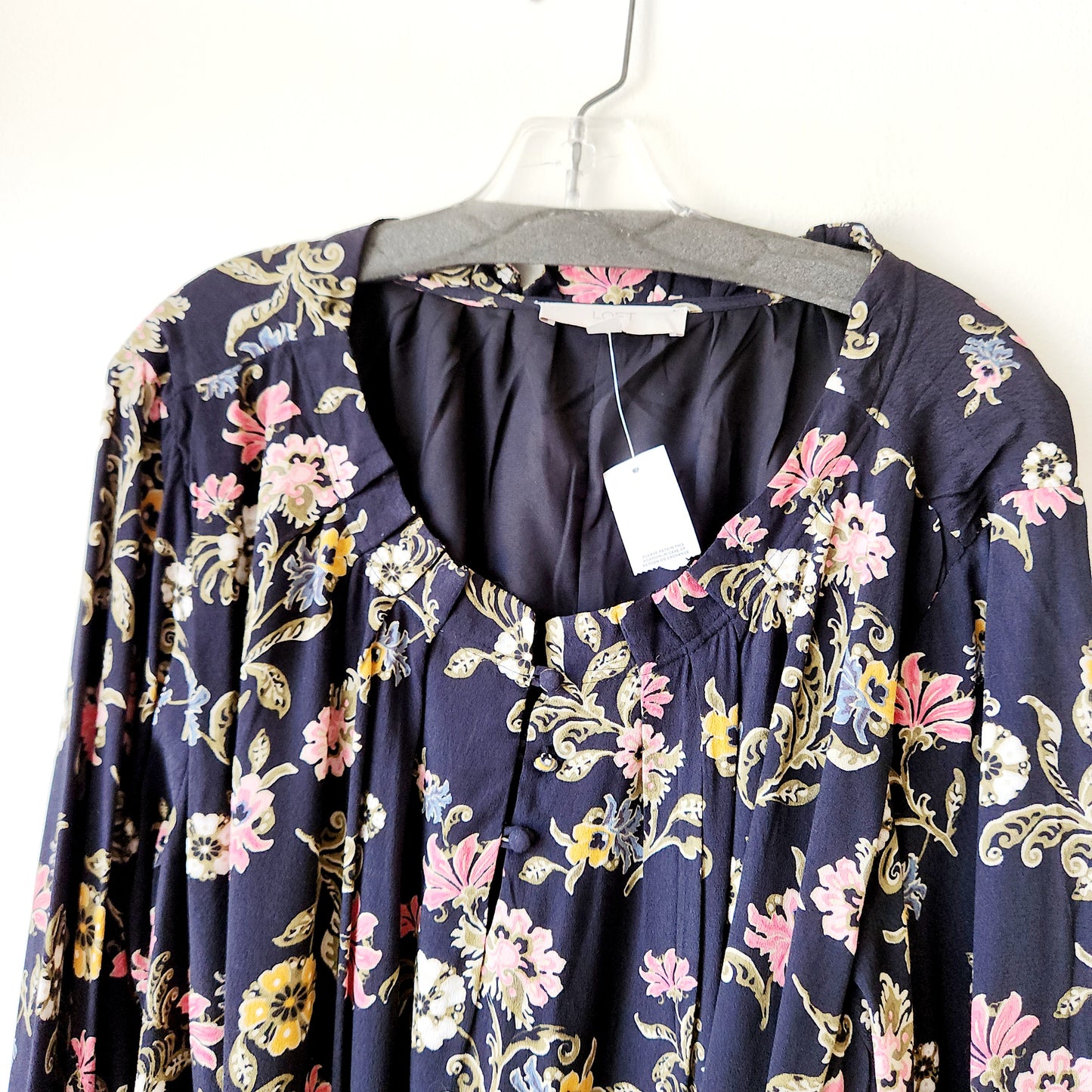 LOFT Floral Dress with Pleat Details - size 26W - New