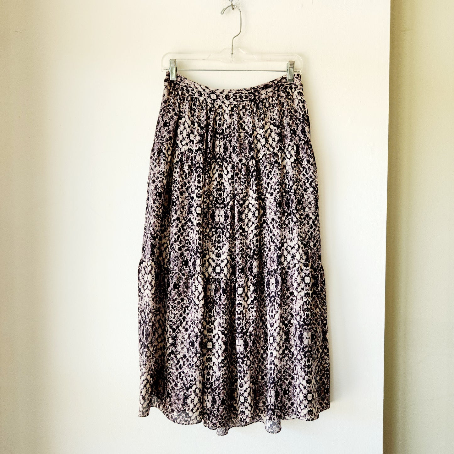 Haute Hippie 100% Silk Tiered Skirt - size 0
