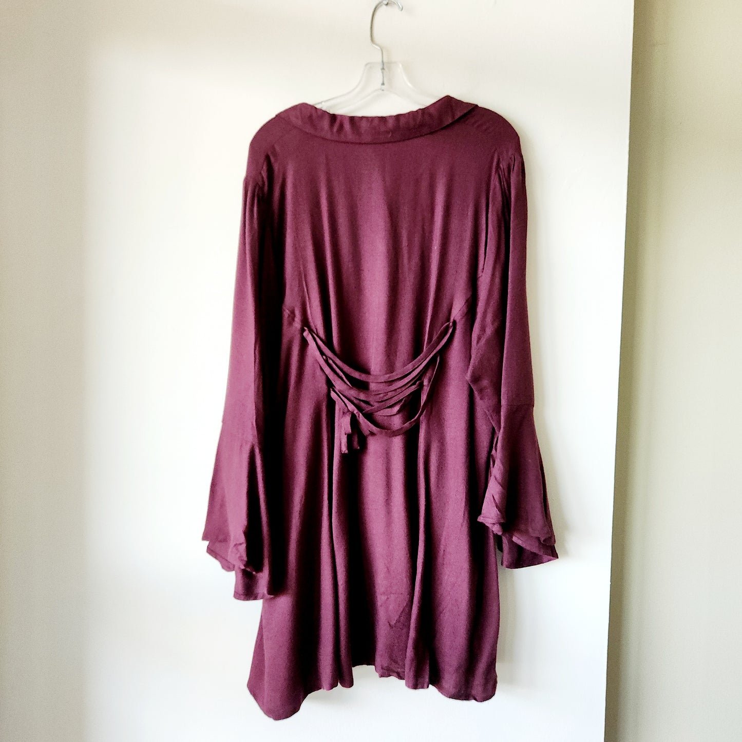Torrid Shirt with Bell Sleeves & Lacing Detail - size 3X