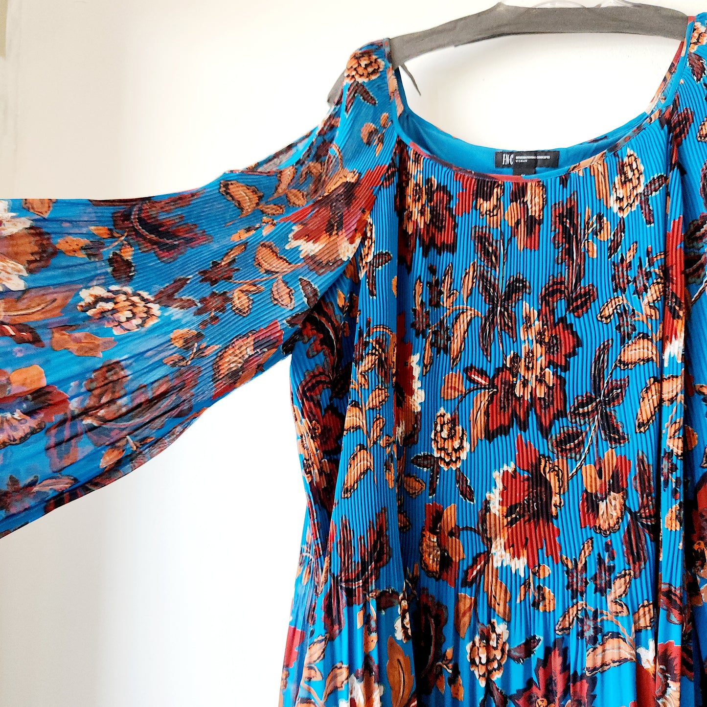 I.N.C Pleated Cold Shoulder Dress - 1X