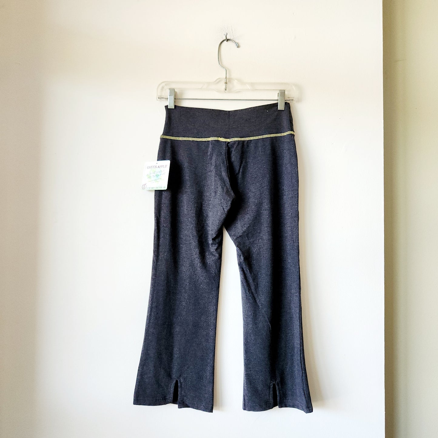 Green Apple Bamboo Crop Yoga Pants - S - New