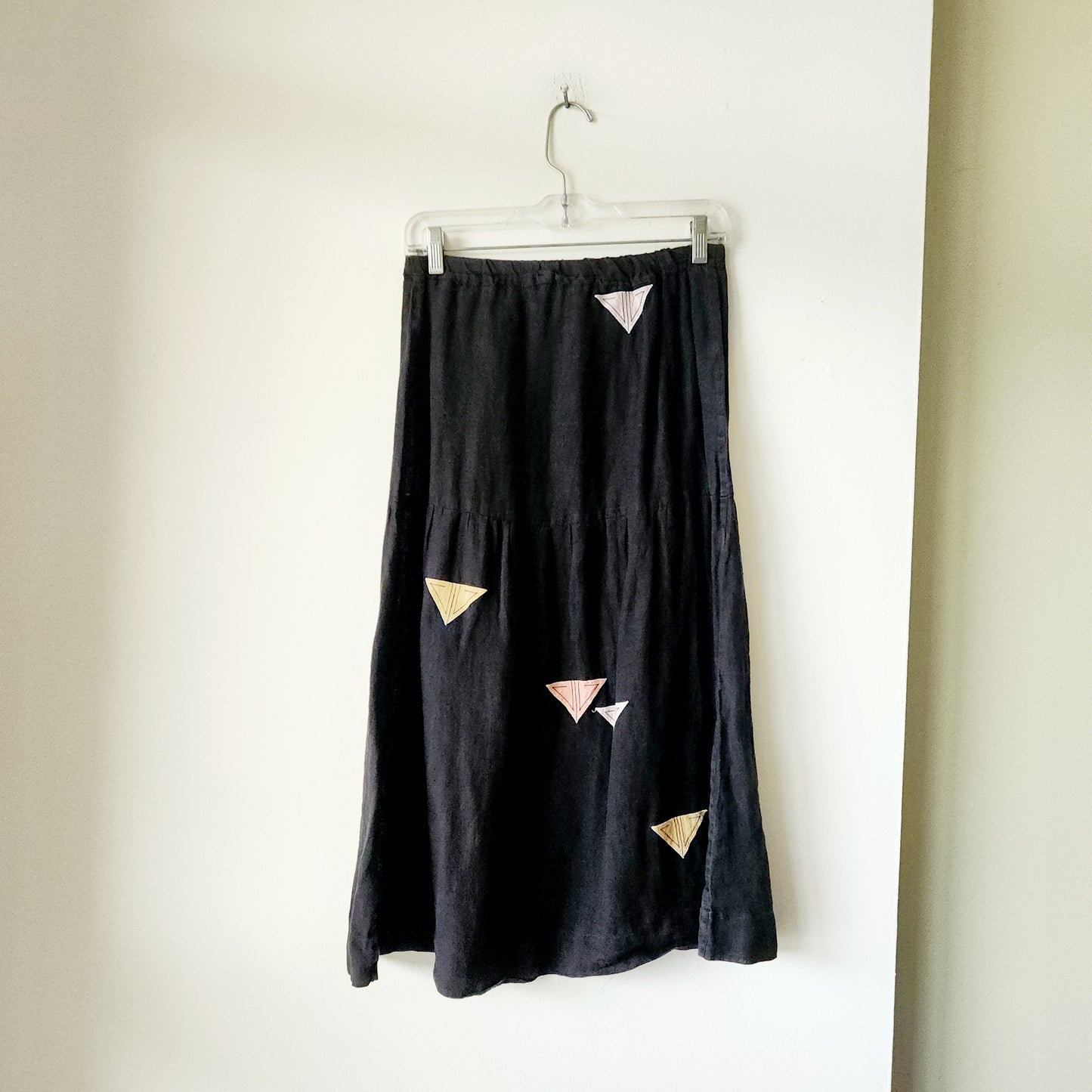 Vintage Midi Skirt with Applique - approx S
