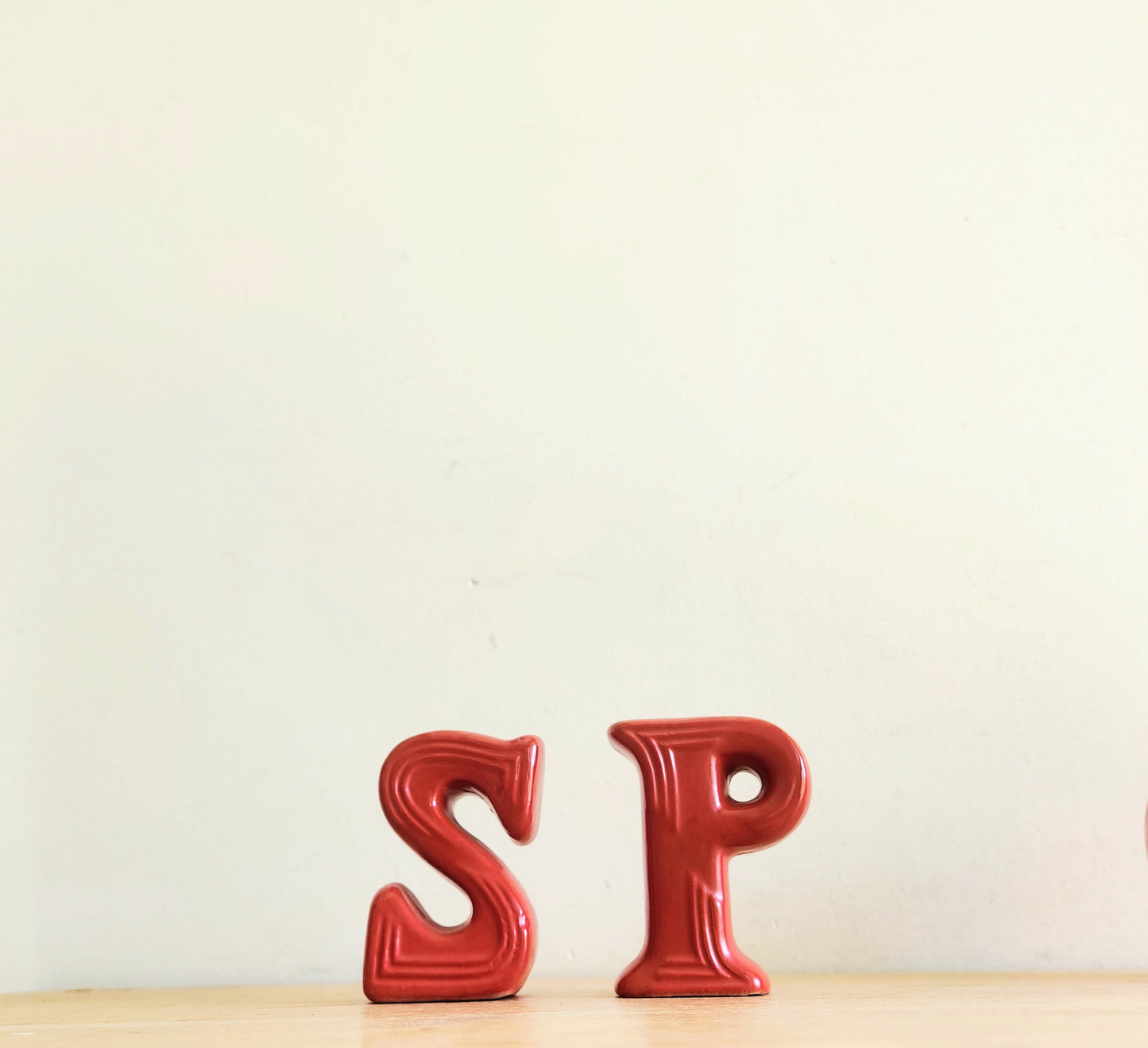 Vintage Red Salt and Pepper Shaker Set