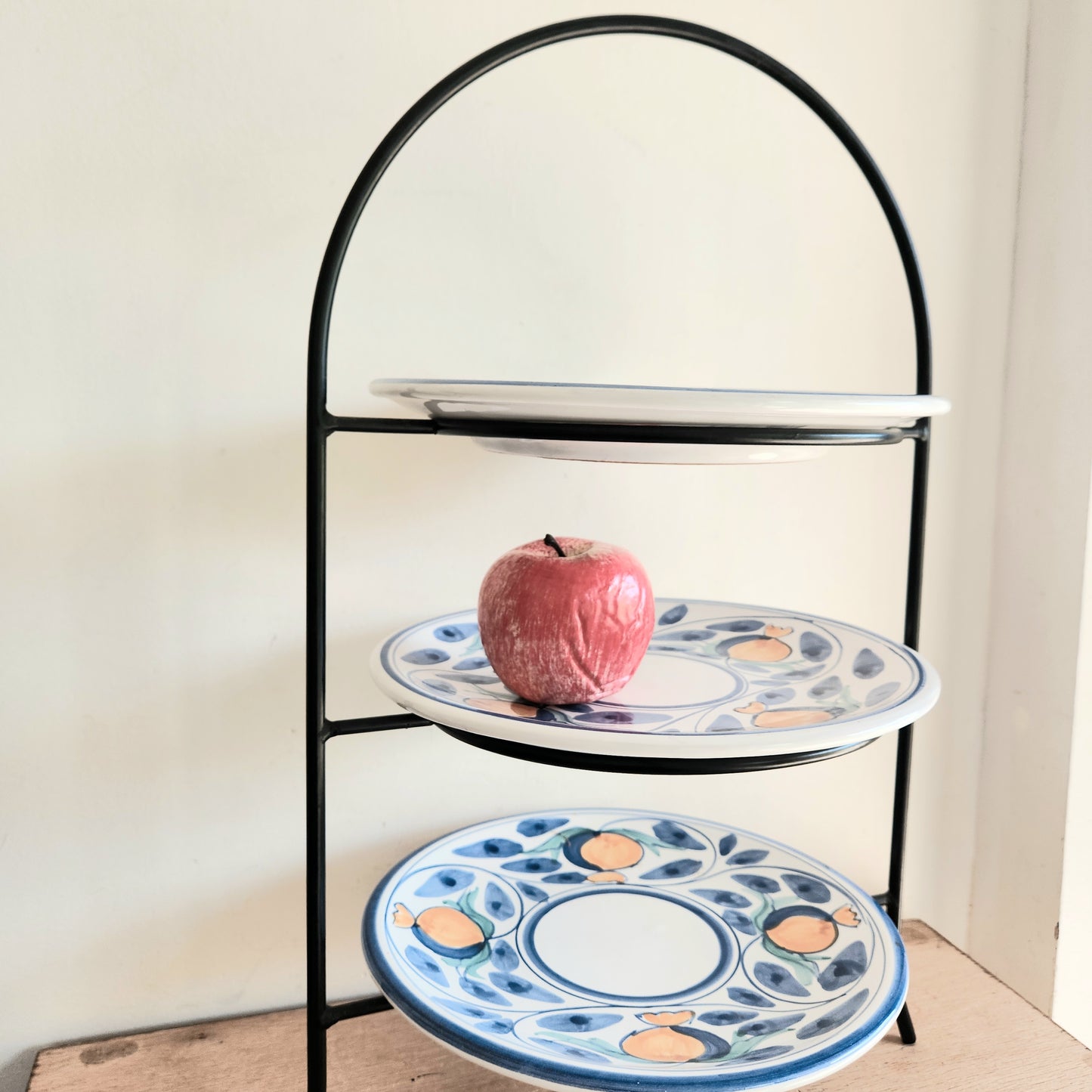 3 Tier Metal Serving Plates Ceramic Desuir