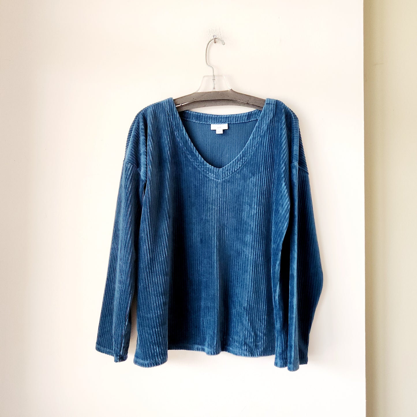 J Jill Ribbed Velour Top - L