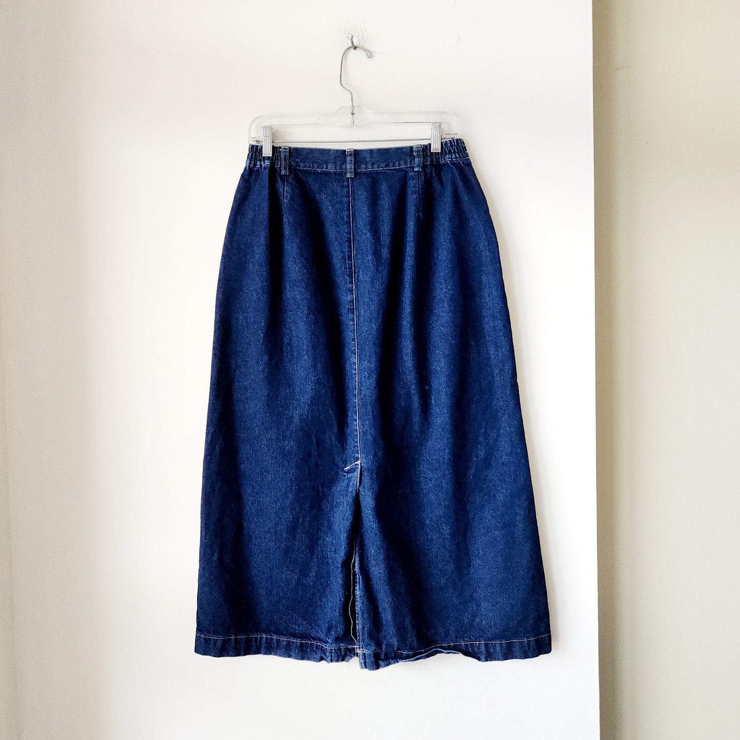Vintage 90s Cabin Creek Denim Skirt with Buttons - size 12