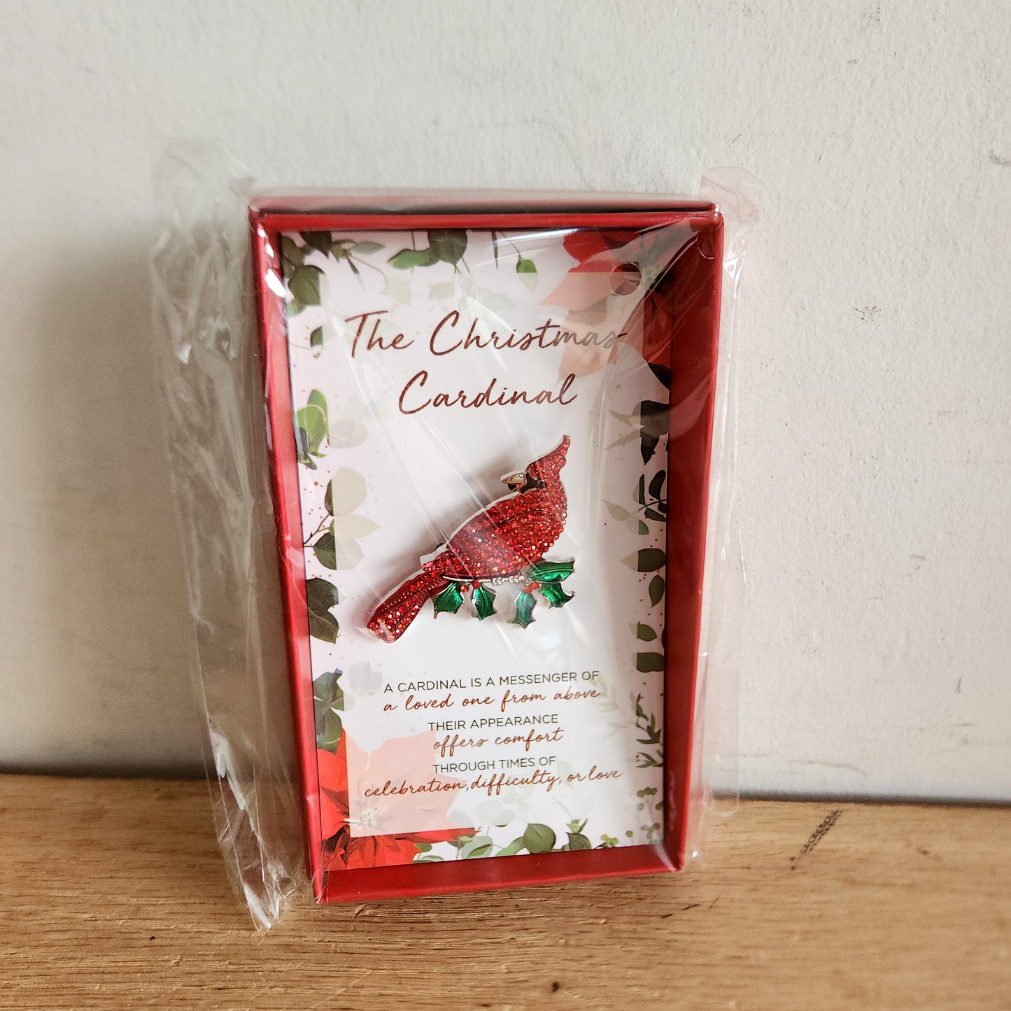 The Christmas Cardinal Sparkle Pin - New