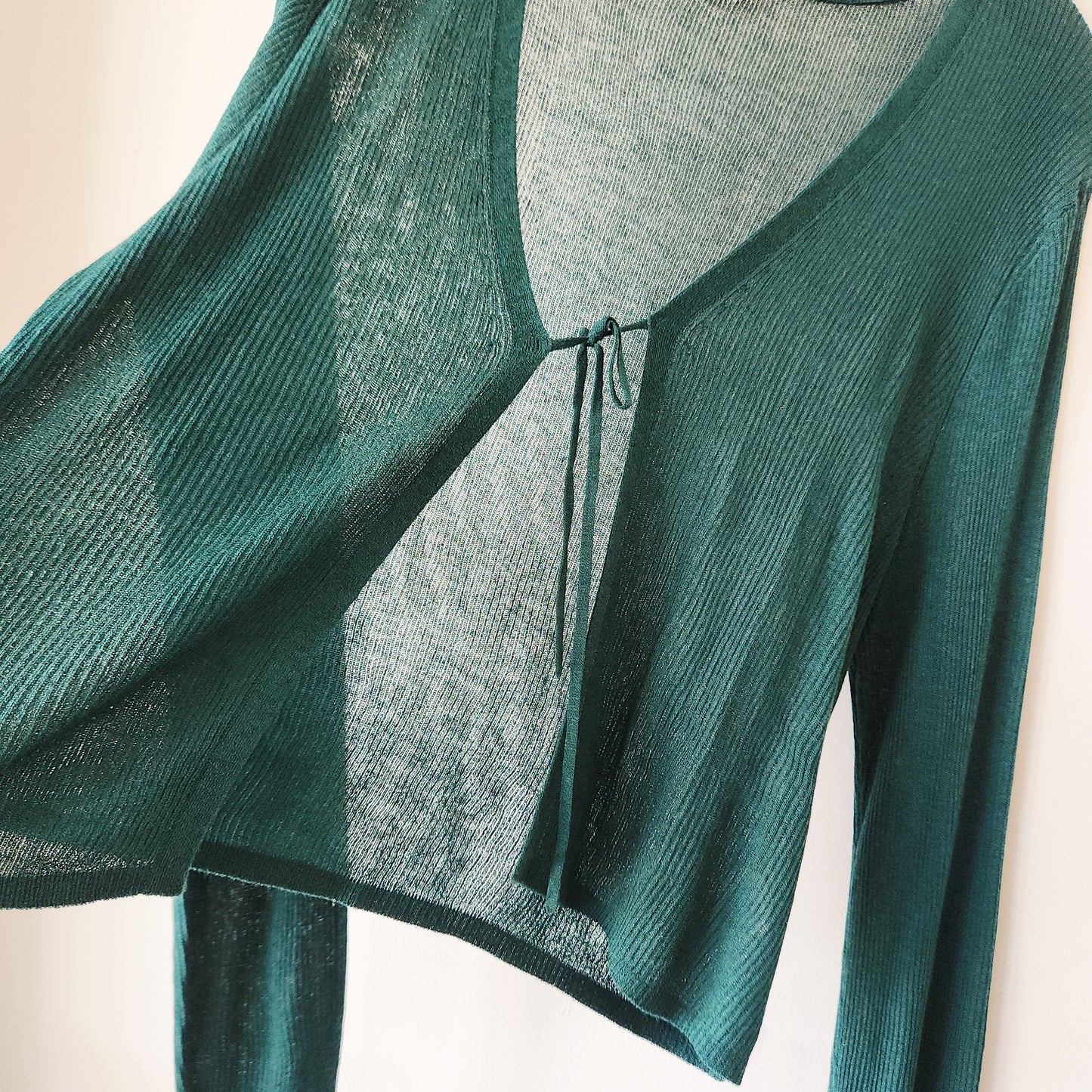 GAP Fine Knit Evergreen Top with Tie - XL