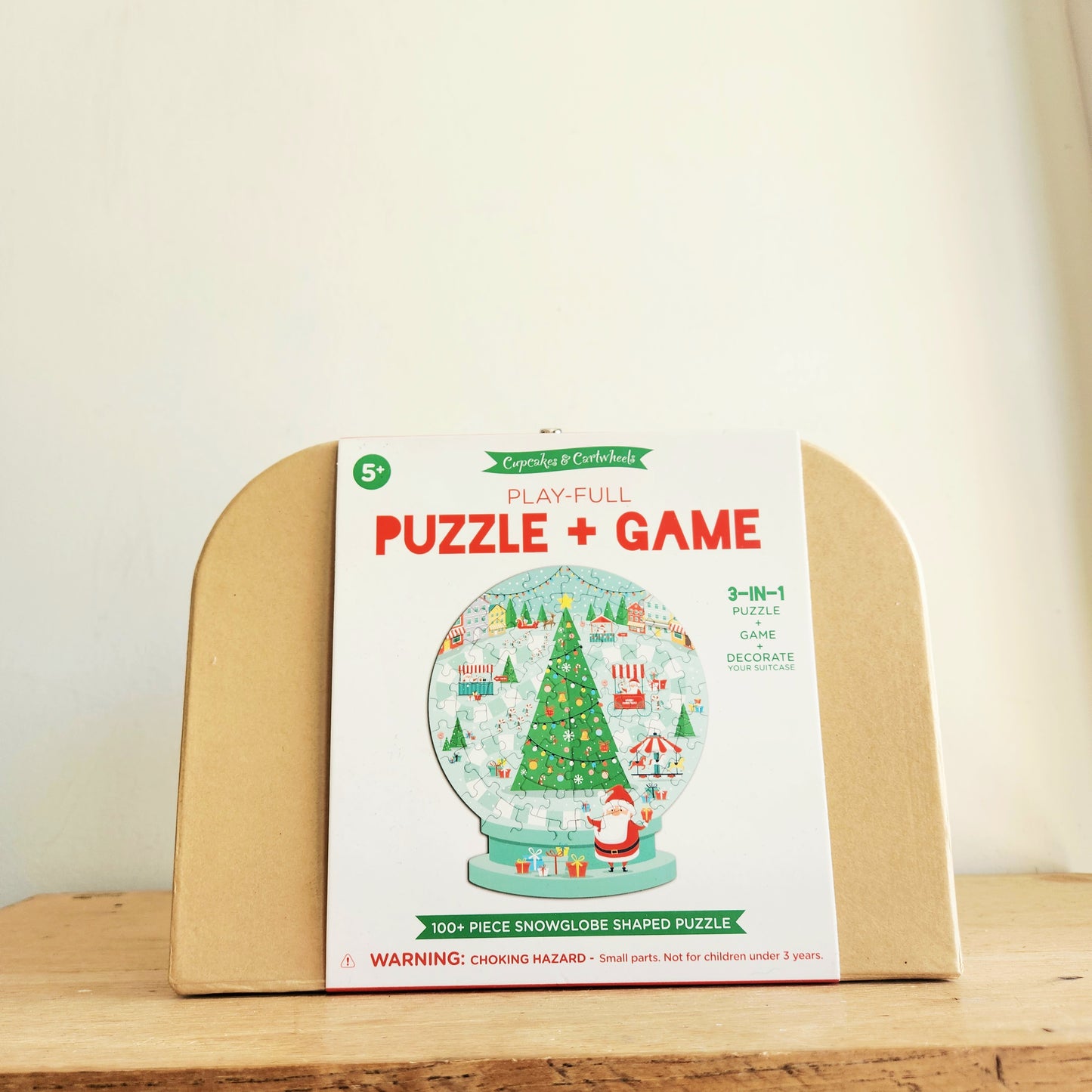 Cupcakes and Cartwheels Snow Globe Shaped Puzzle and Game Age 5+