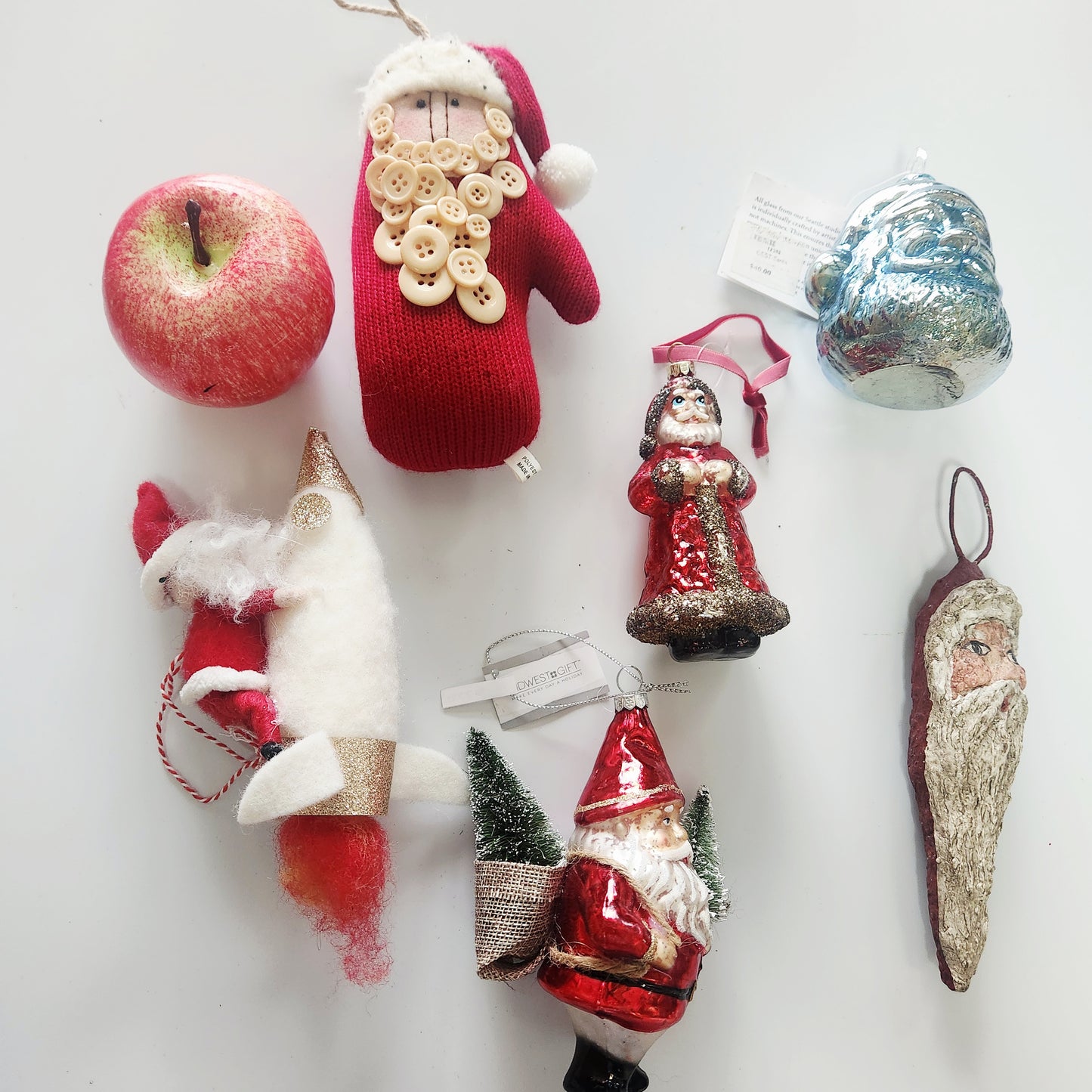 Santa Claus Variety Ornaments Set of 6
