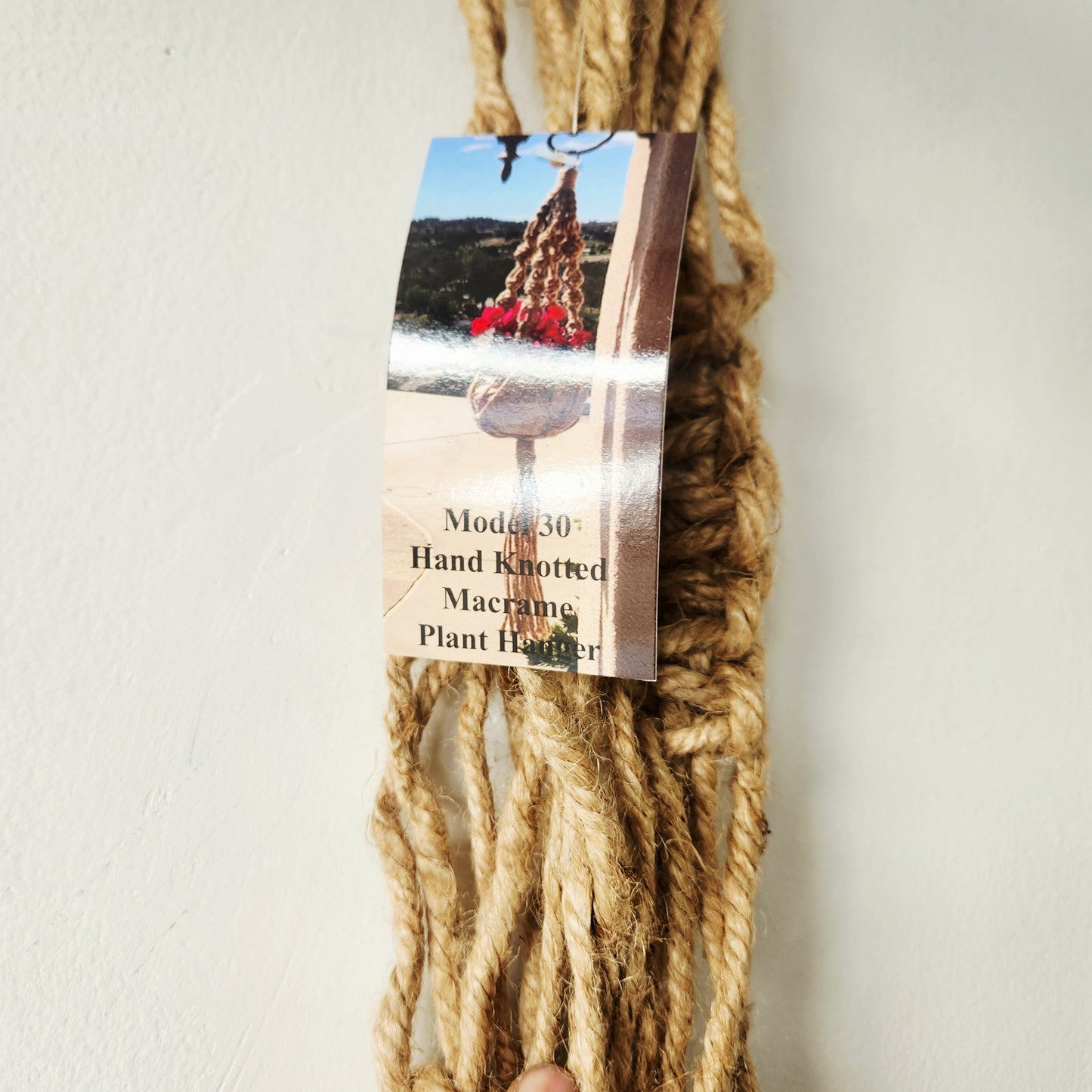 Handknotted Macrame Plant Hanger 28" Fits 8", 10" and 12" New