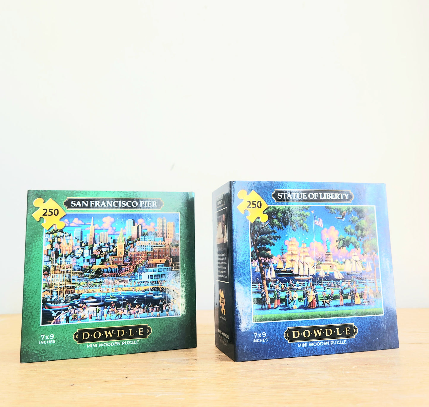 Dowdle Personal Puzzles San Francisco Pier and Statue of Liberty 250 Piece Puzzles Set of 2