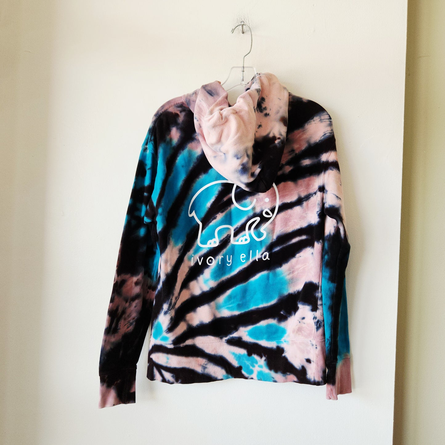 Ivory Ella 100% Organic Cotton Tie Dye Logo Hoodie - XS
