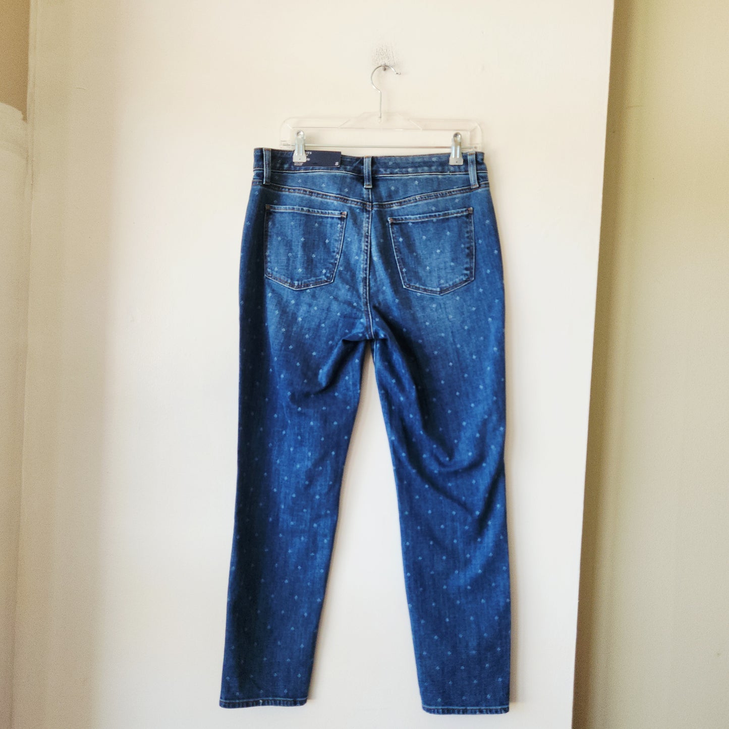 Talbots Flawless Slim Ankle Jeans with Pattern - size 8 - New