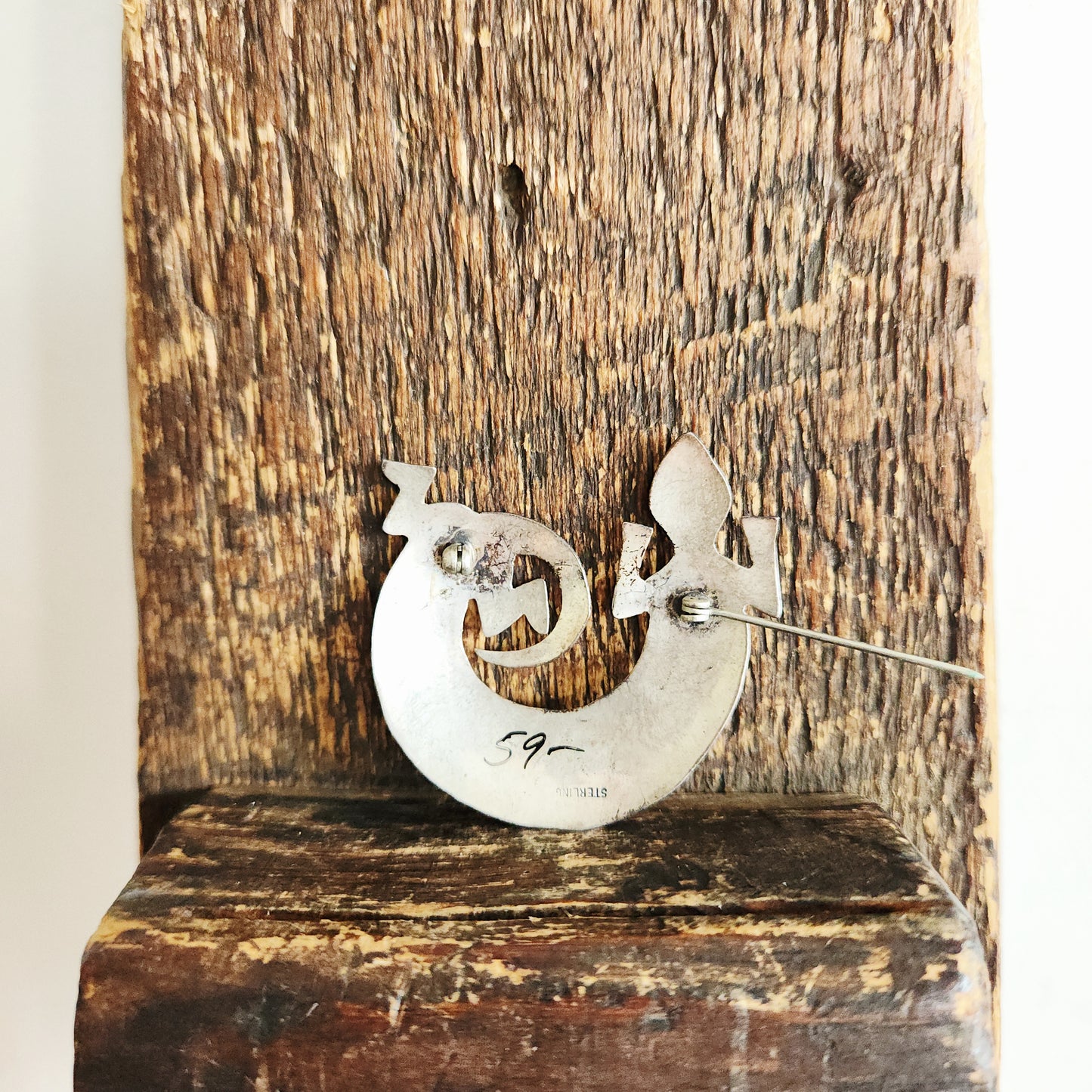 Vintage Sterling Silver Lizard Pin