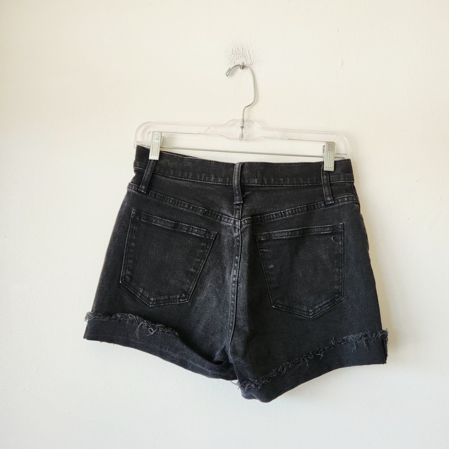 Madewell Black Denim Cuffed Shorts - size 26