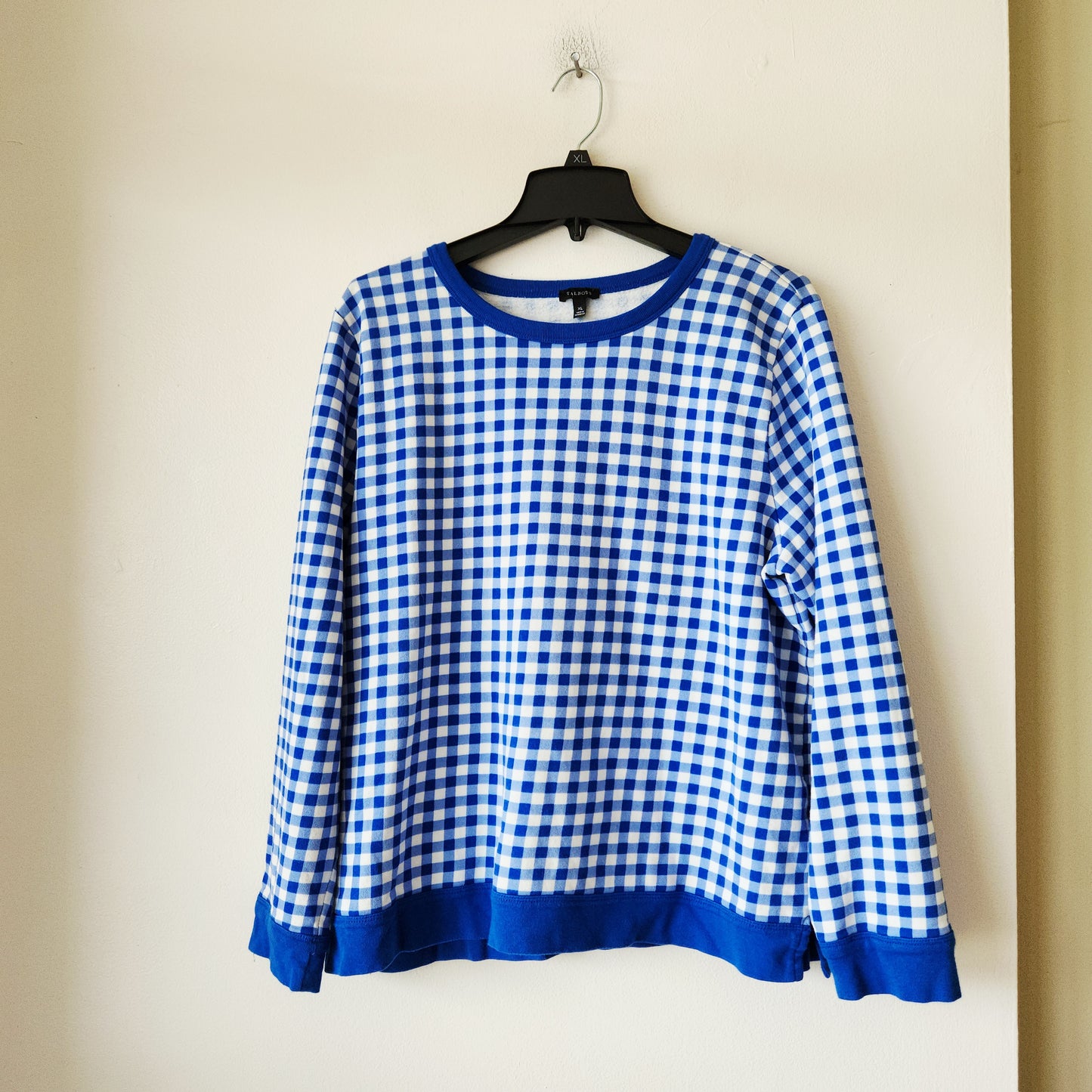 Talbots Checked Crewneck Sweatshirt - XL